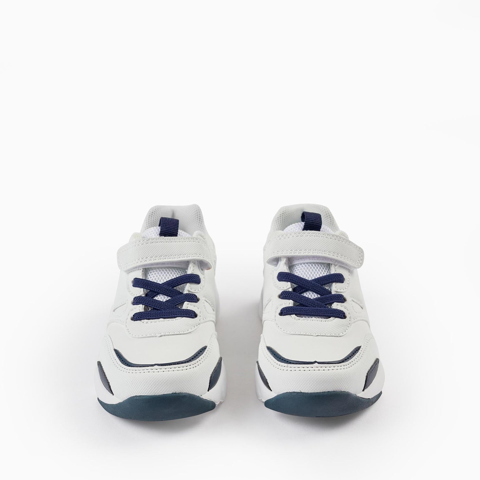 Trainers for Boys, White/Dark Blue