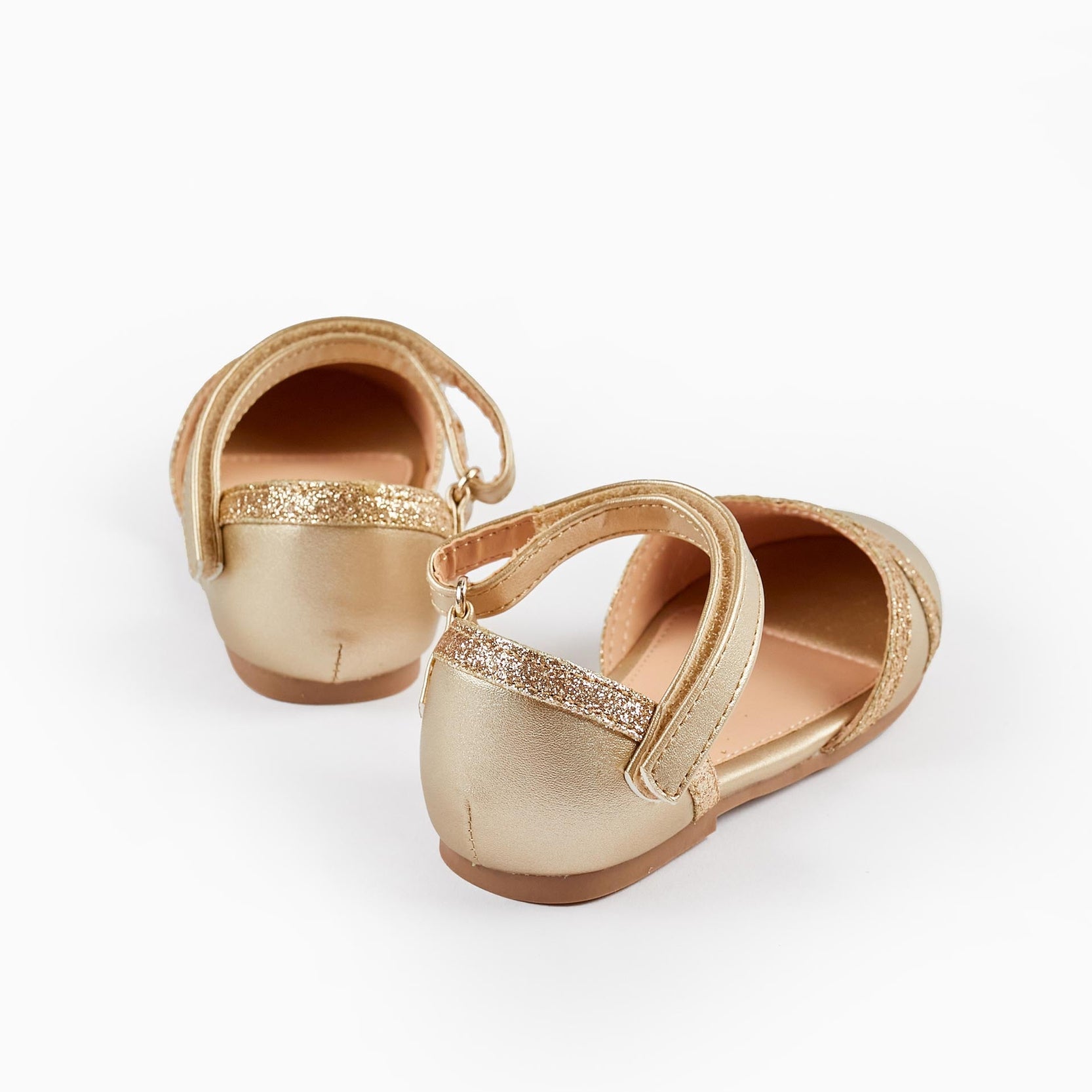 Ballerina Shoes with Glitter for Baby Girls, Gold