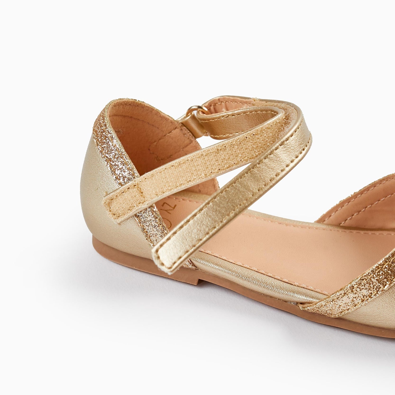 Ballerina Shoes with Glitter for Baby Girls, Gold
