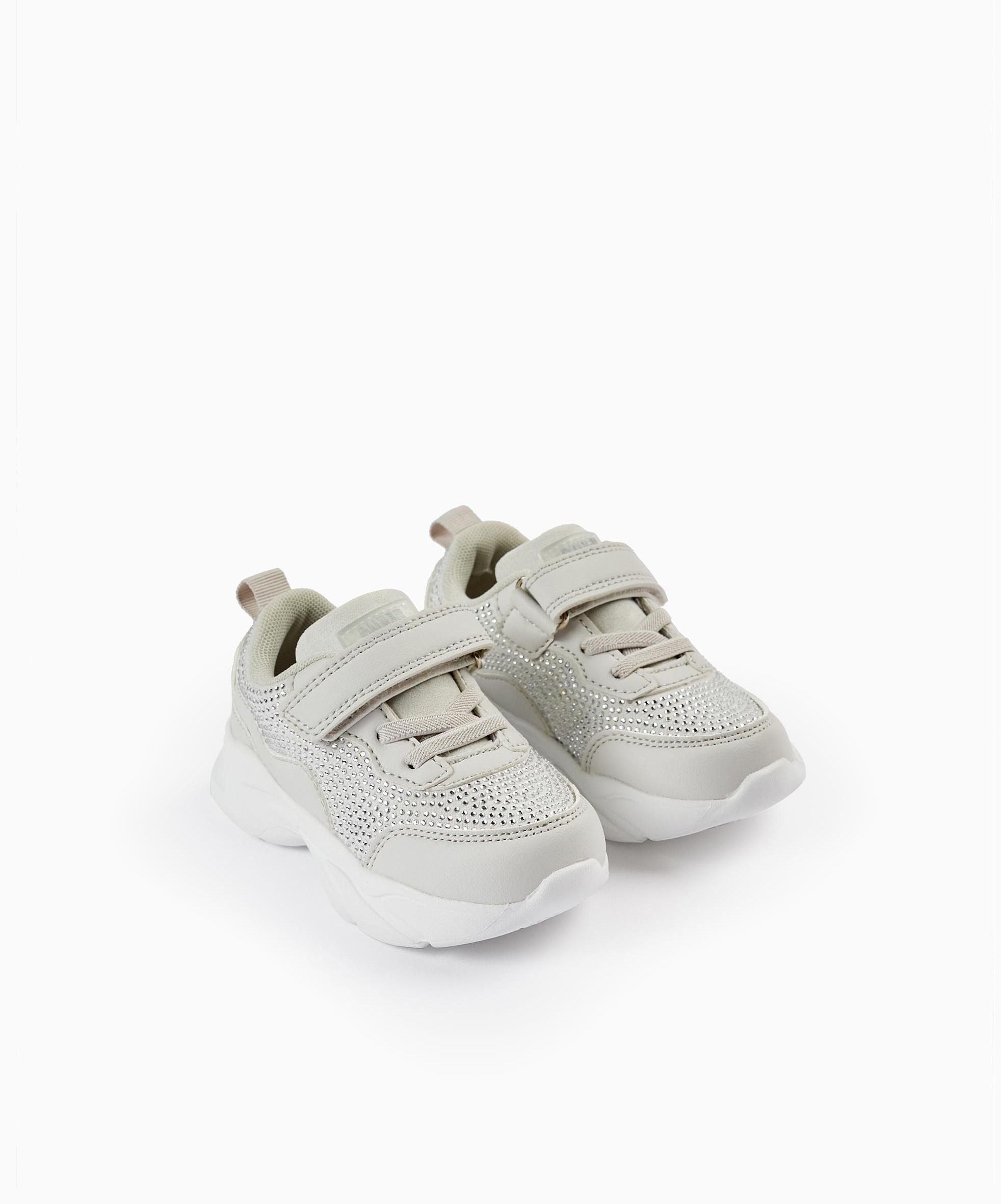 Trainers with Sparkles for Baby Girls 'ZY Superlight', Grey