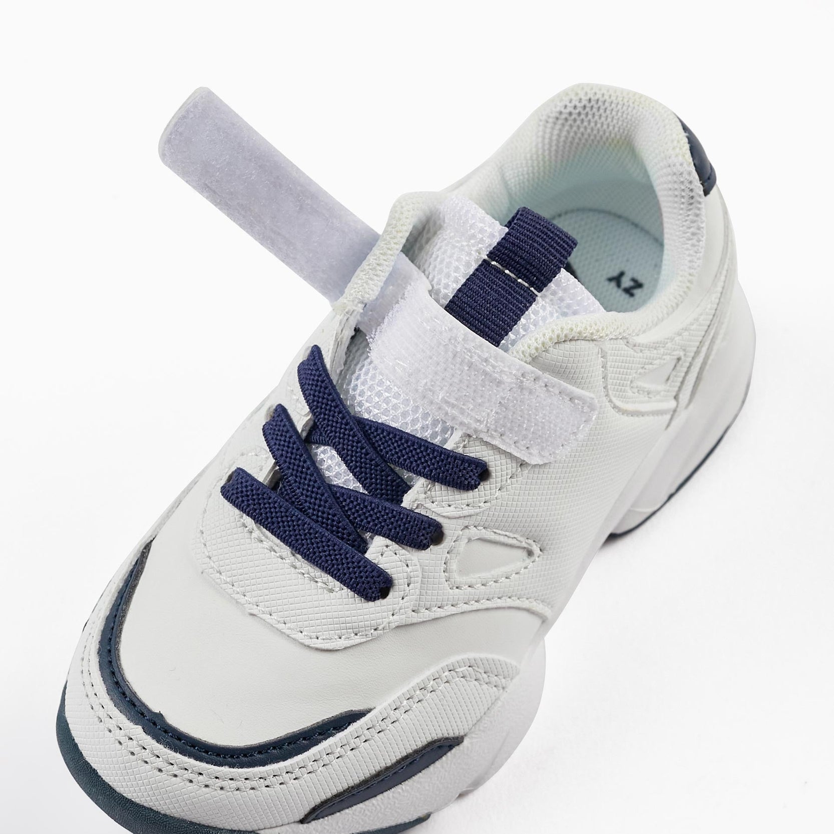 Trainers for Baby Boy, White/Dark Blue