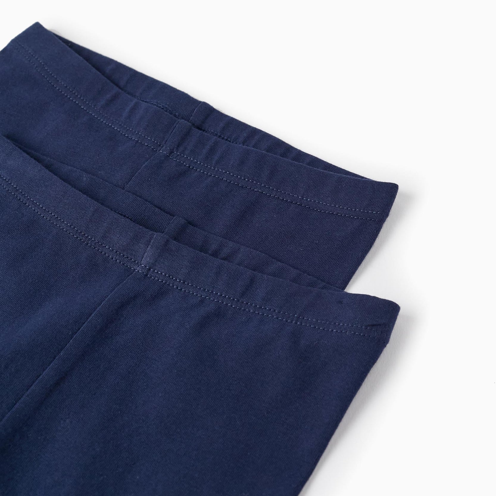 Pack of 2 Pairs of Leggings for Baby Girls, Dark Blue