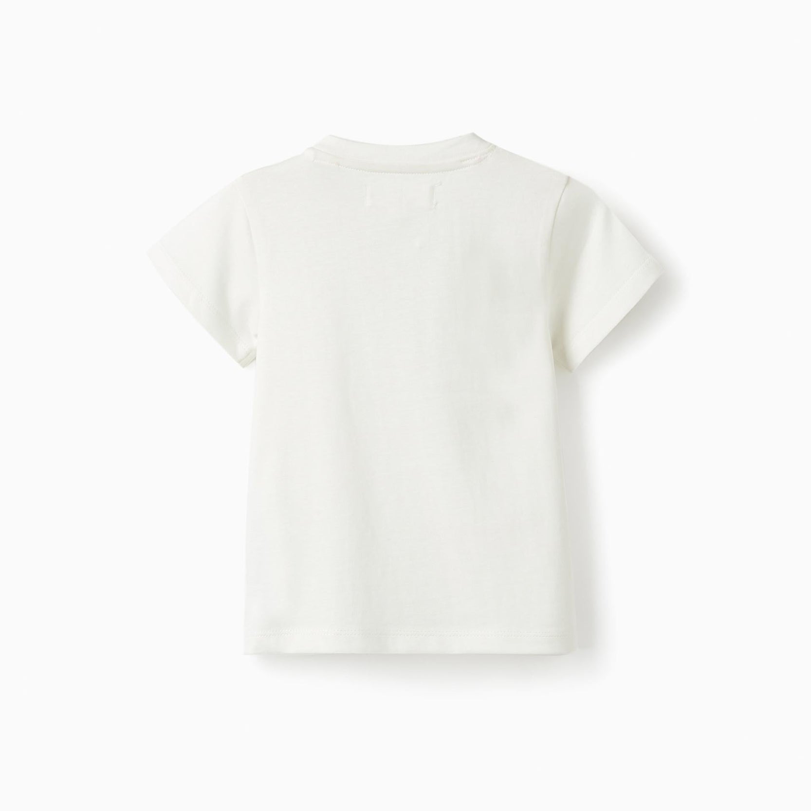 Cotton T-Shirt for Baby Boys 'Positive', White