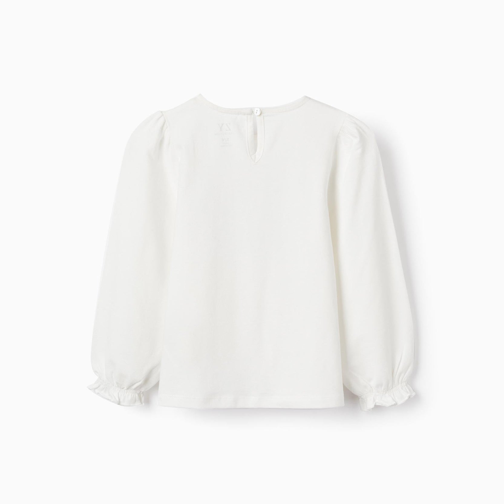 Long Sleeve T-Shirt for Girls 'Floral', White