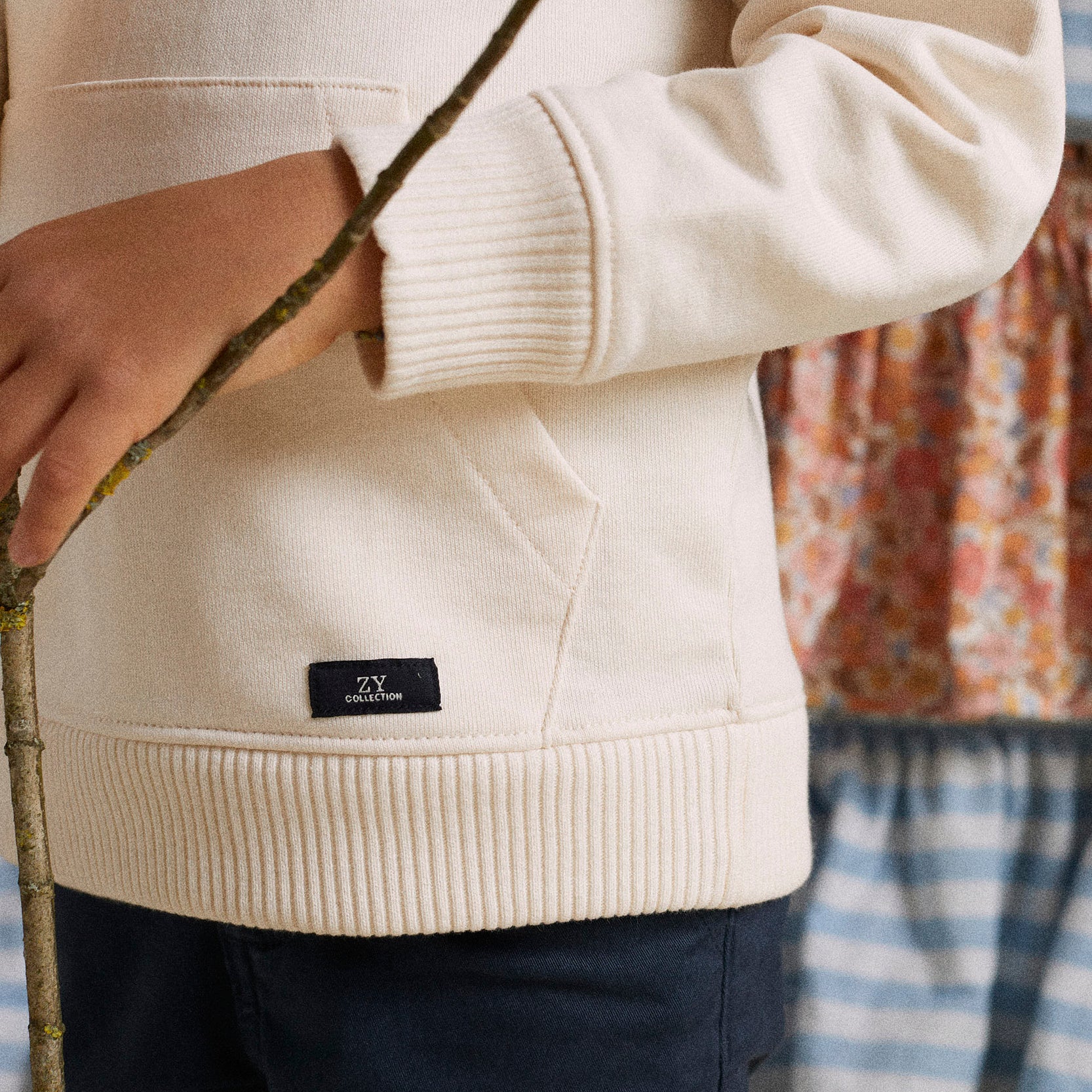 Cotton Sweatshirt for Boys 'B&S', White