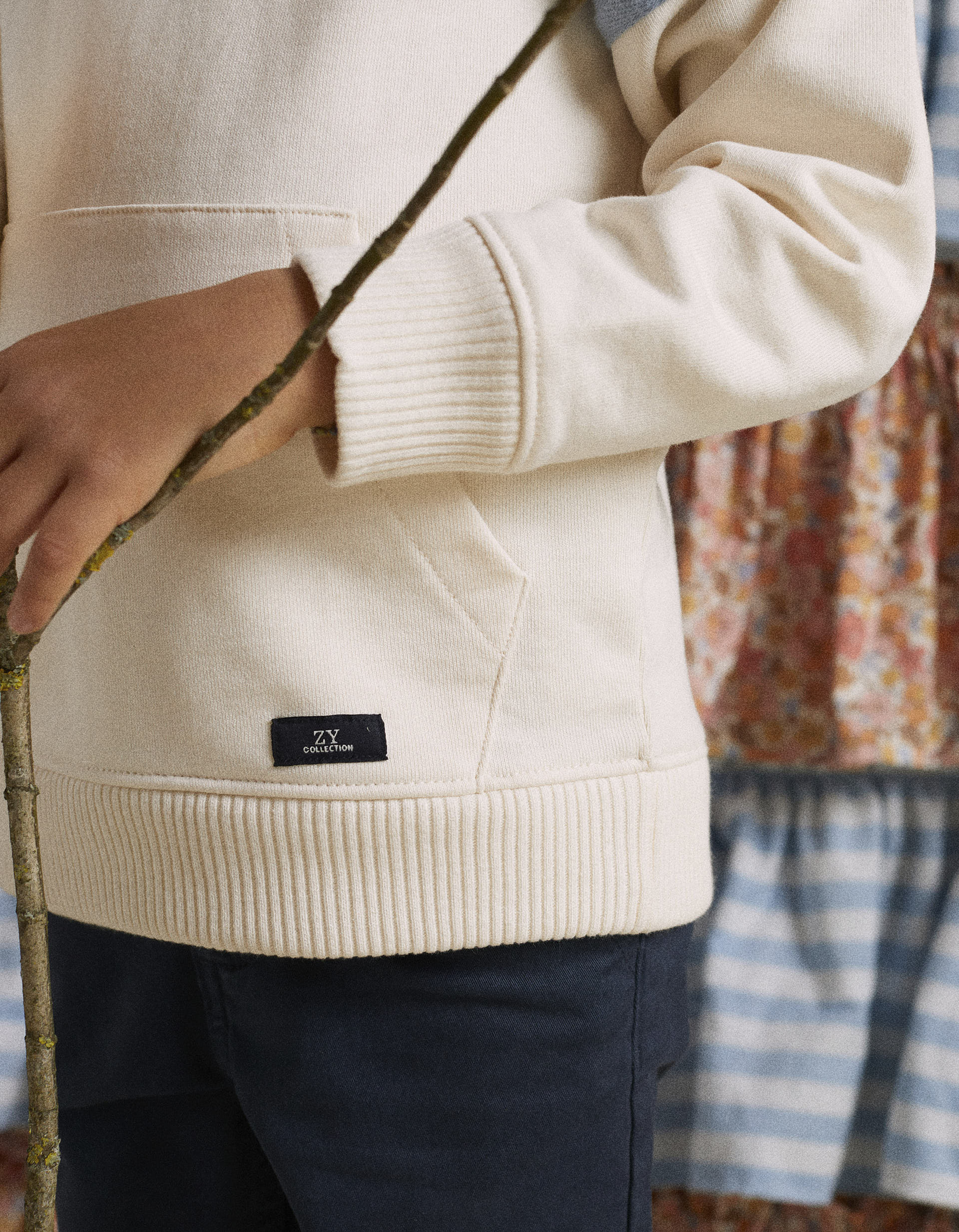 Cotton Sweatshirt for Boys 'B&S', White