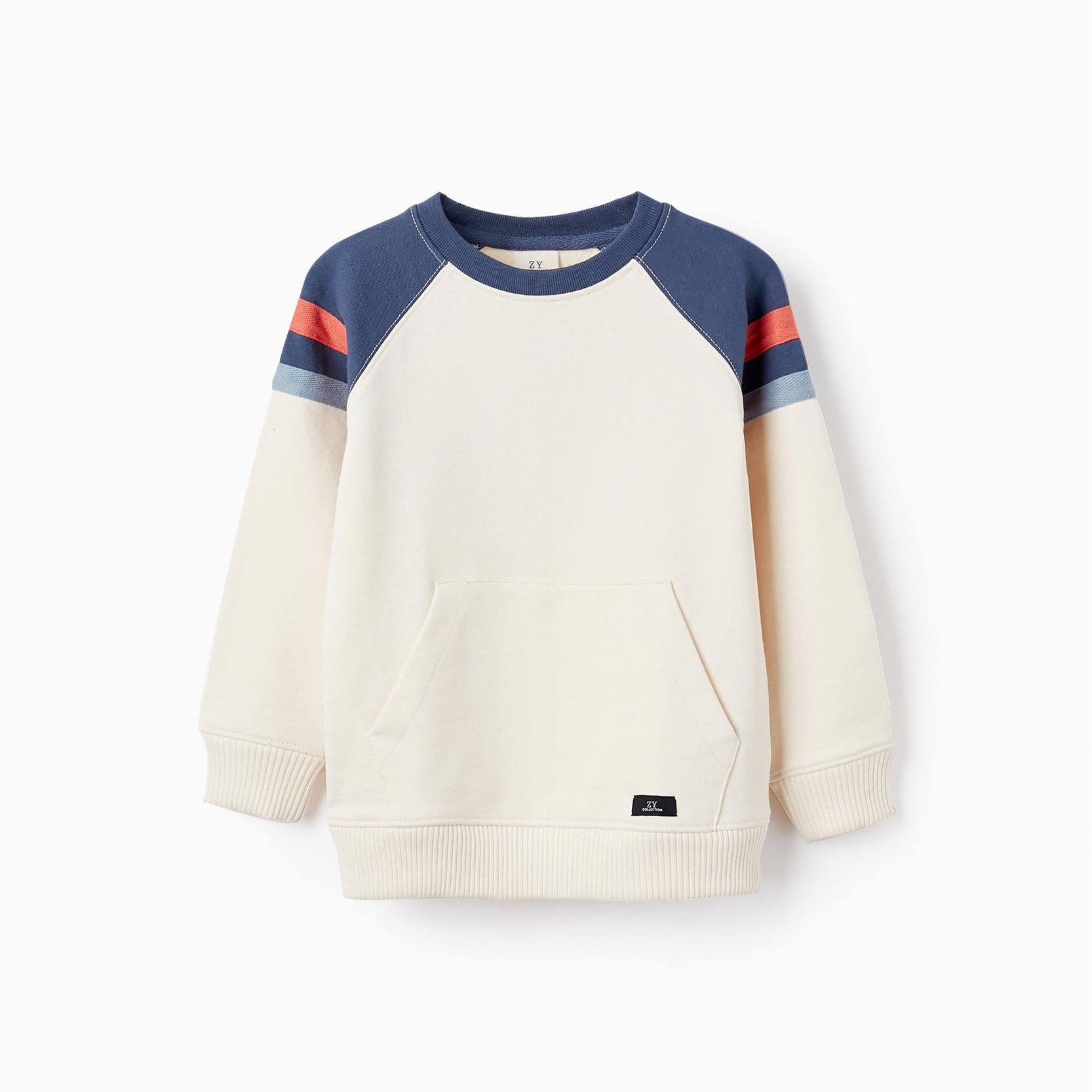 Cotton Sweatshirt for Boys 'B&S', White