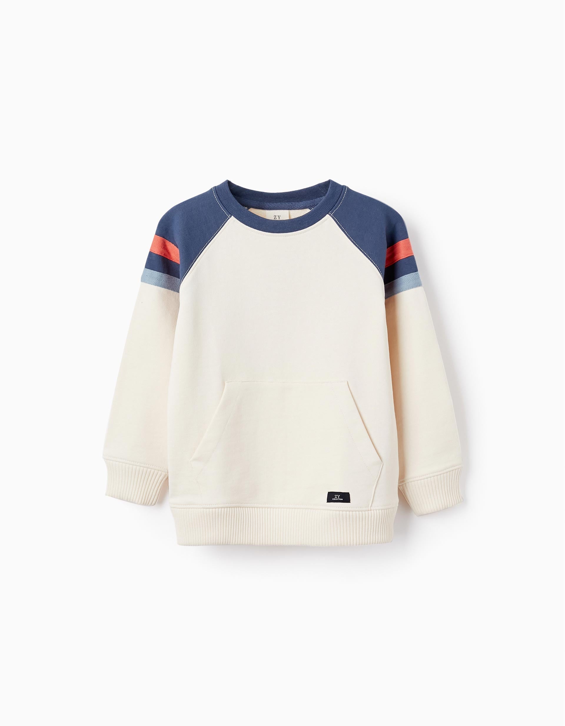 Cotton Sweatshirt for Boys 'B&S', White