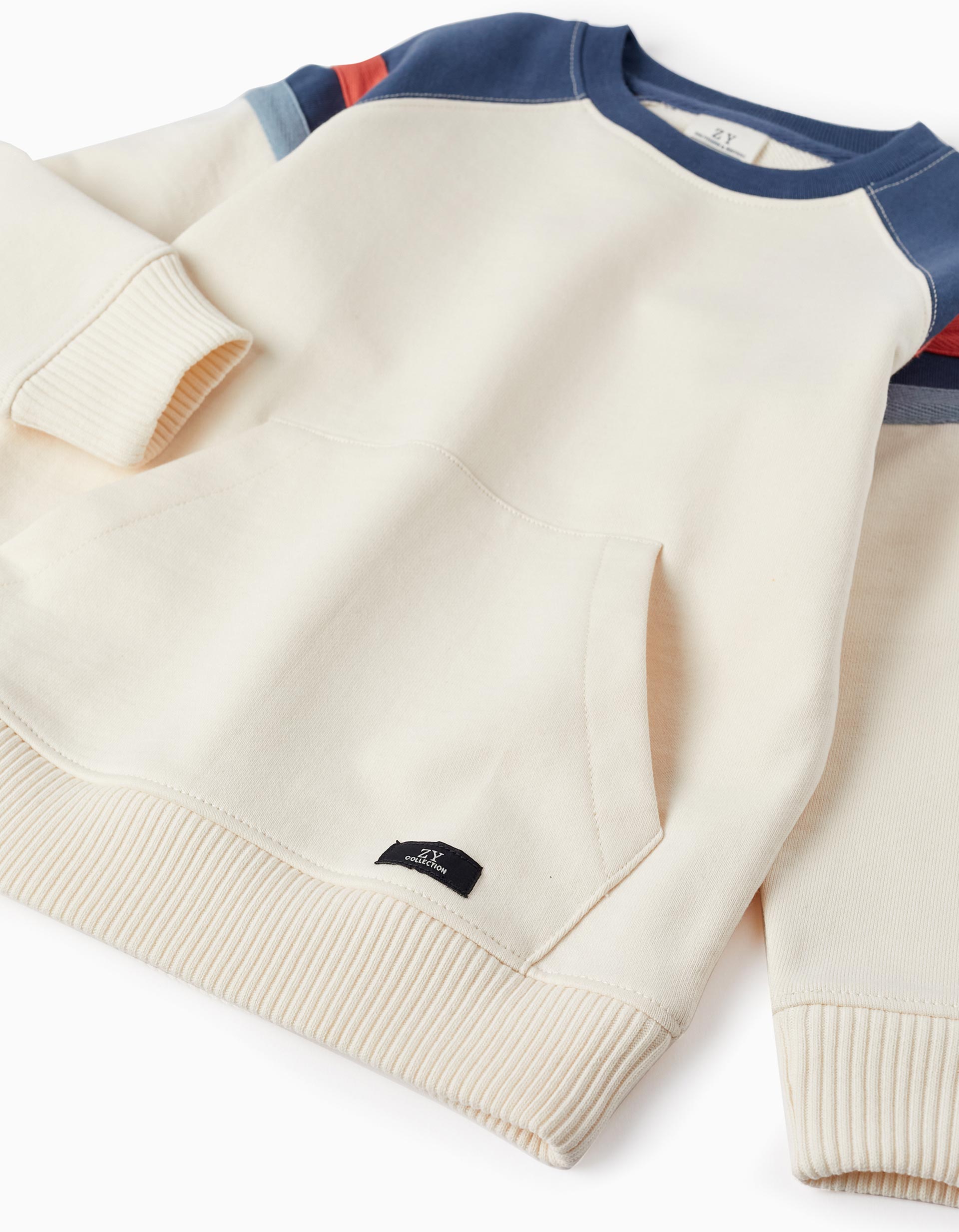 Cotton Sweatshirt for Boys 'B&S', White