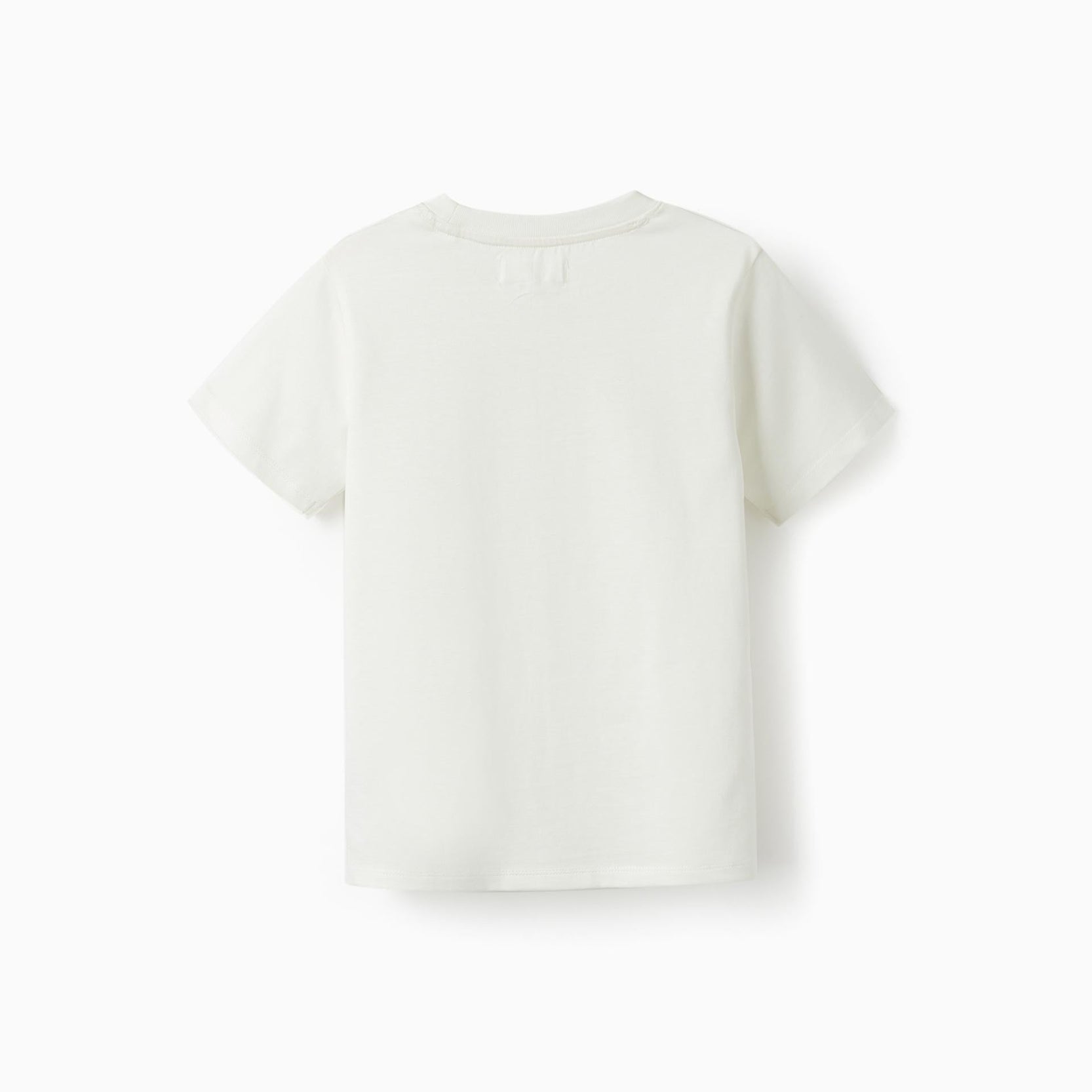 Cotton T-Shirt for Boys 'Positive', White