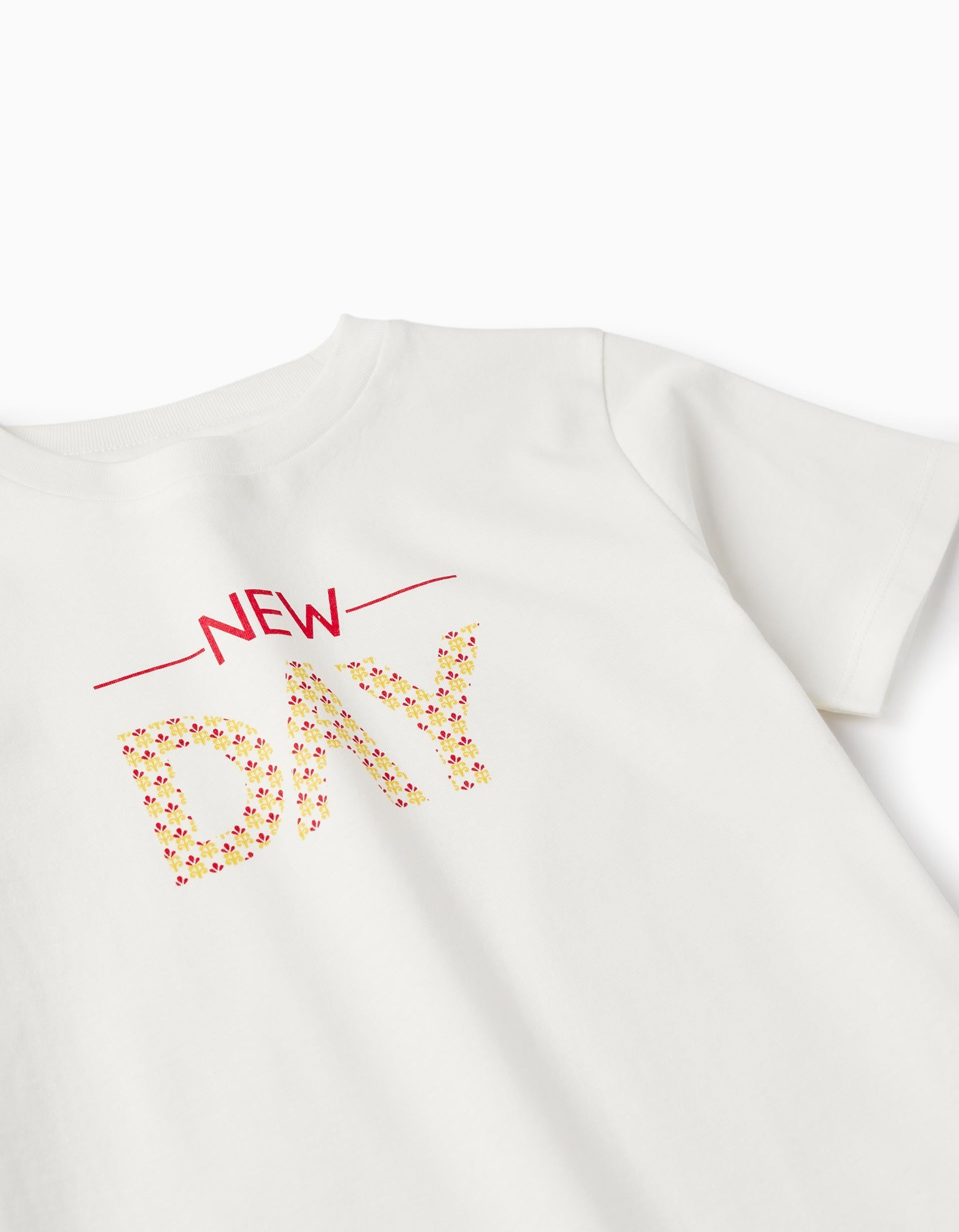 Cotton T-Shirt for Boys, White