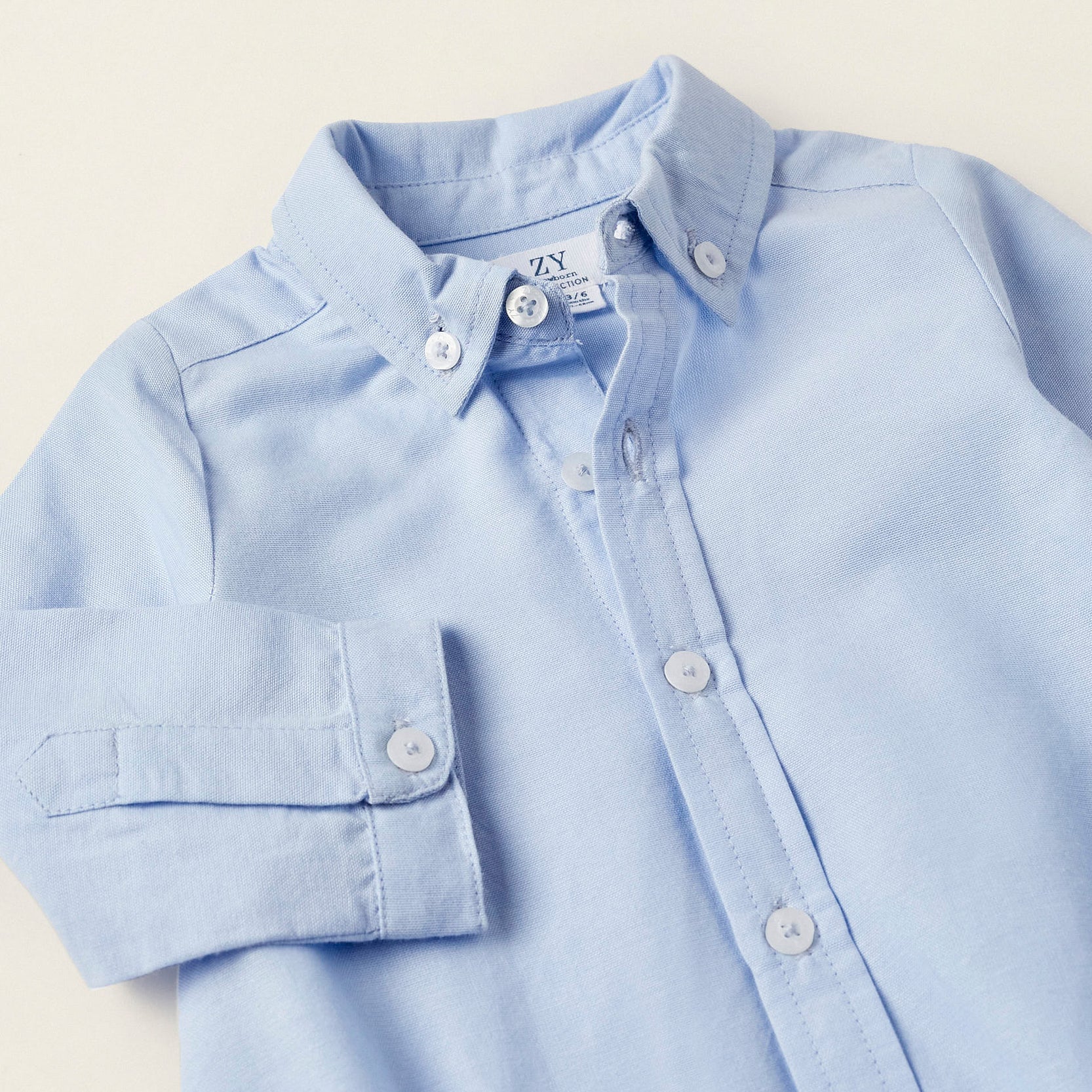 Oxford Cotton Body for Newborn Boys, Blue