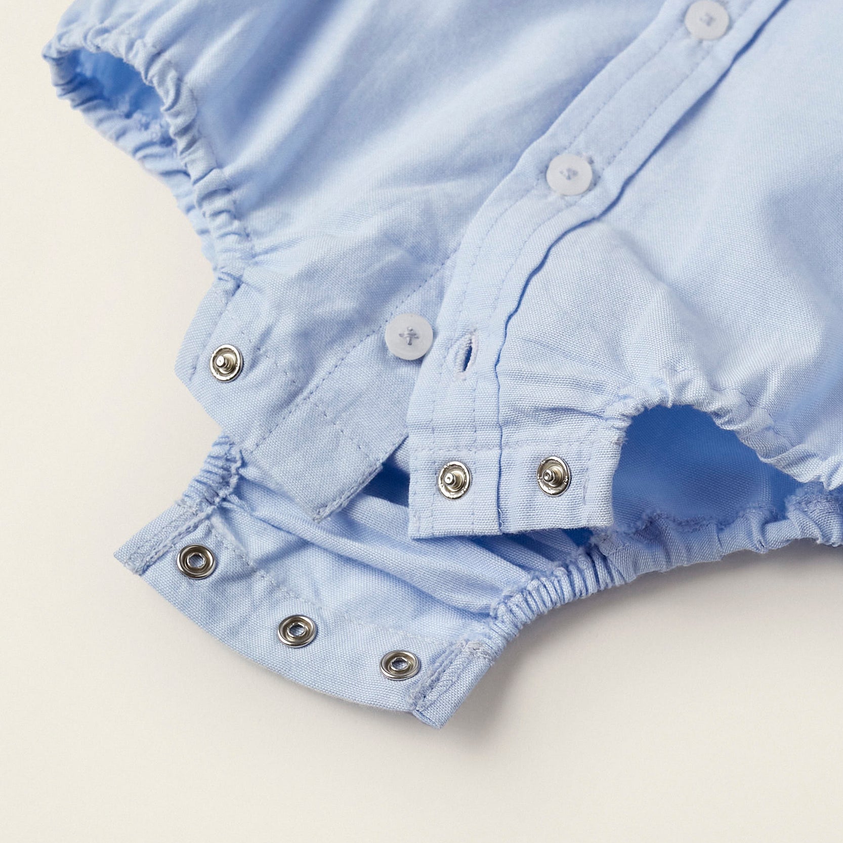 Oxford Cotton Body for Newborn Boys, Blue