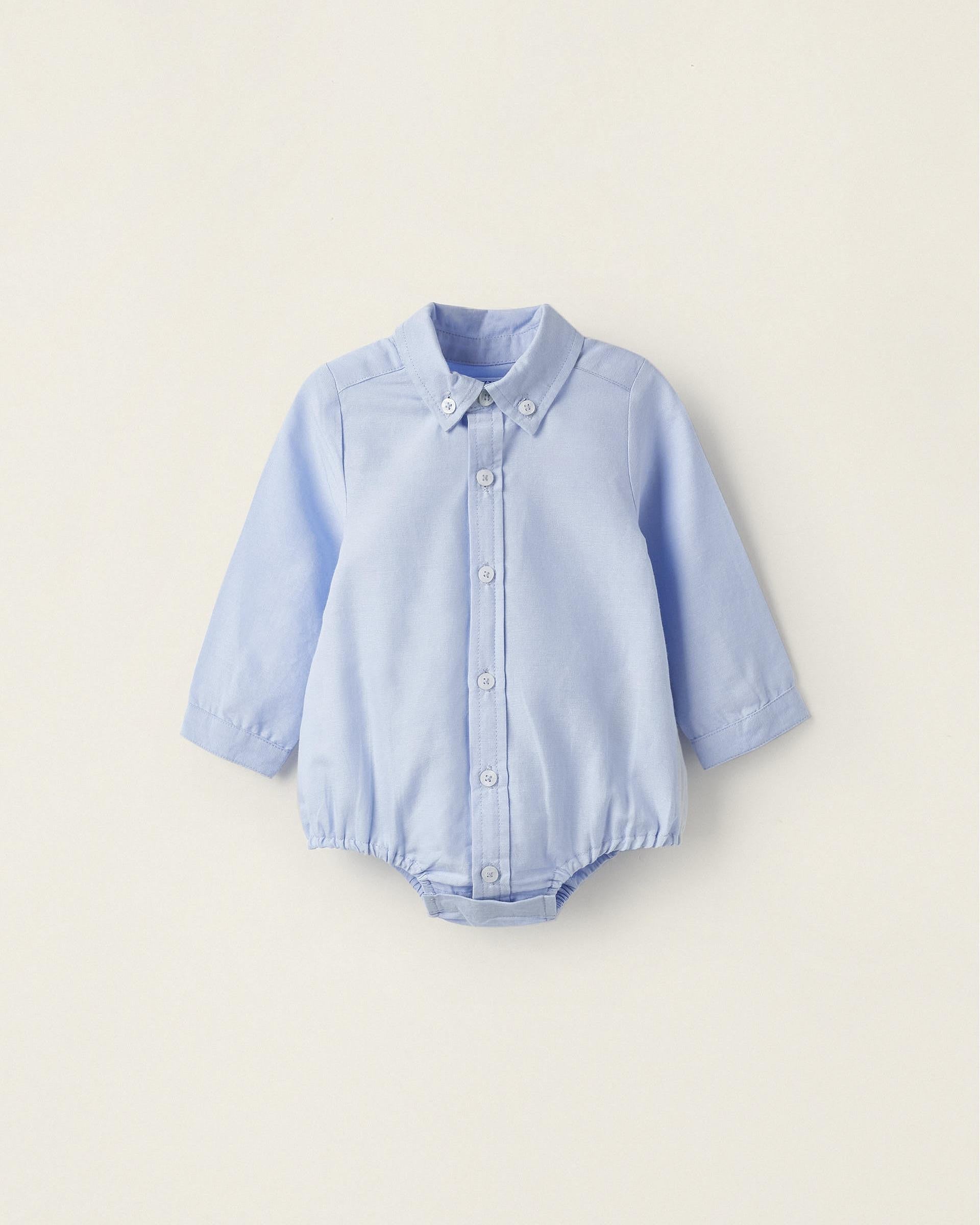 Oxford Cotton Body for Newborn Boys, Blue