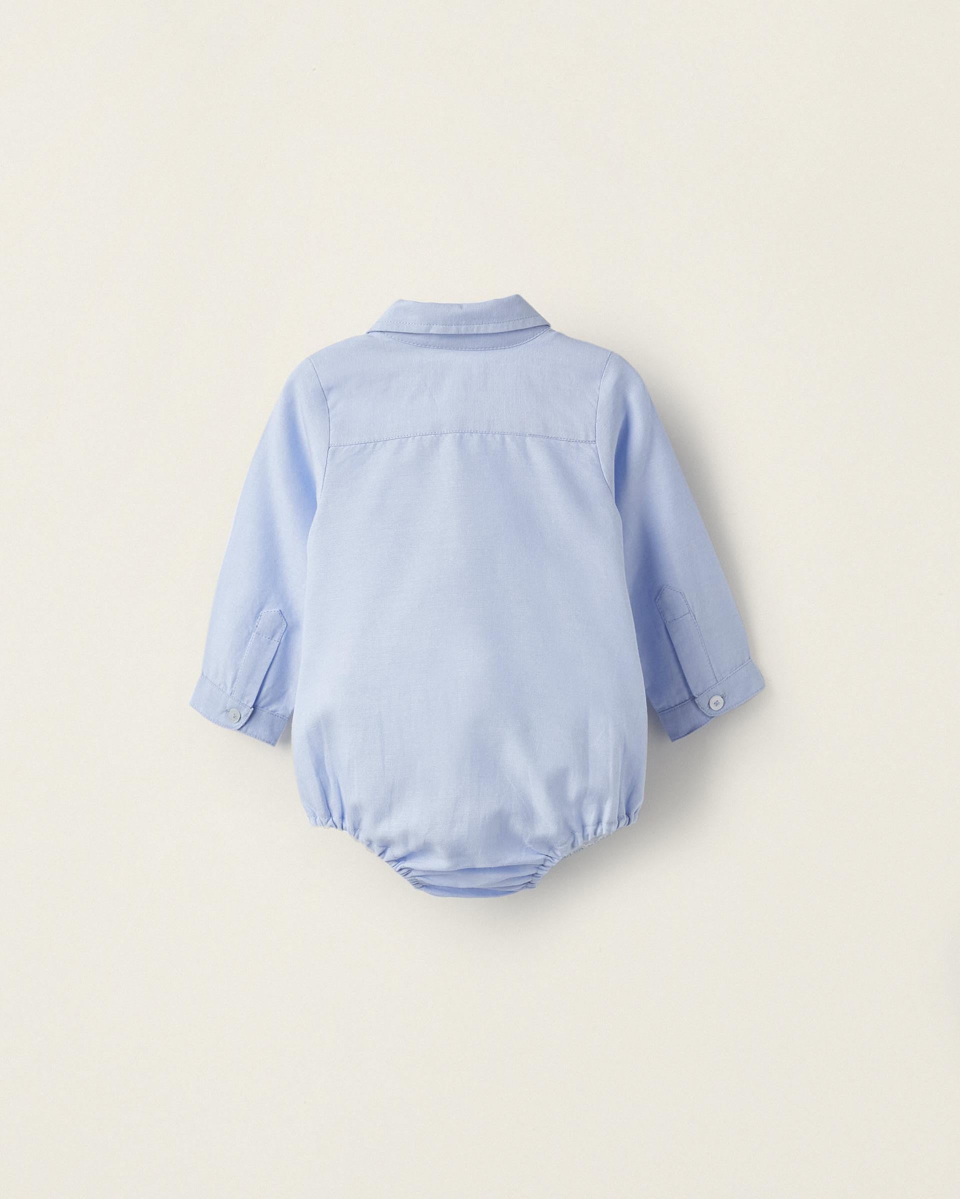 Oxford Cotton Body for Newborn Boys, Blue