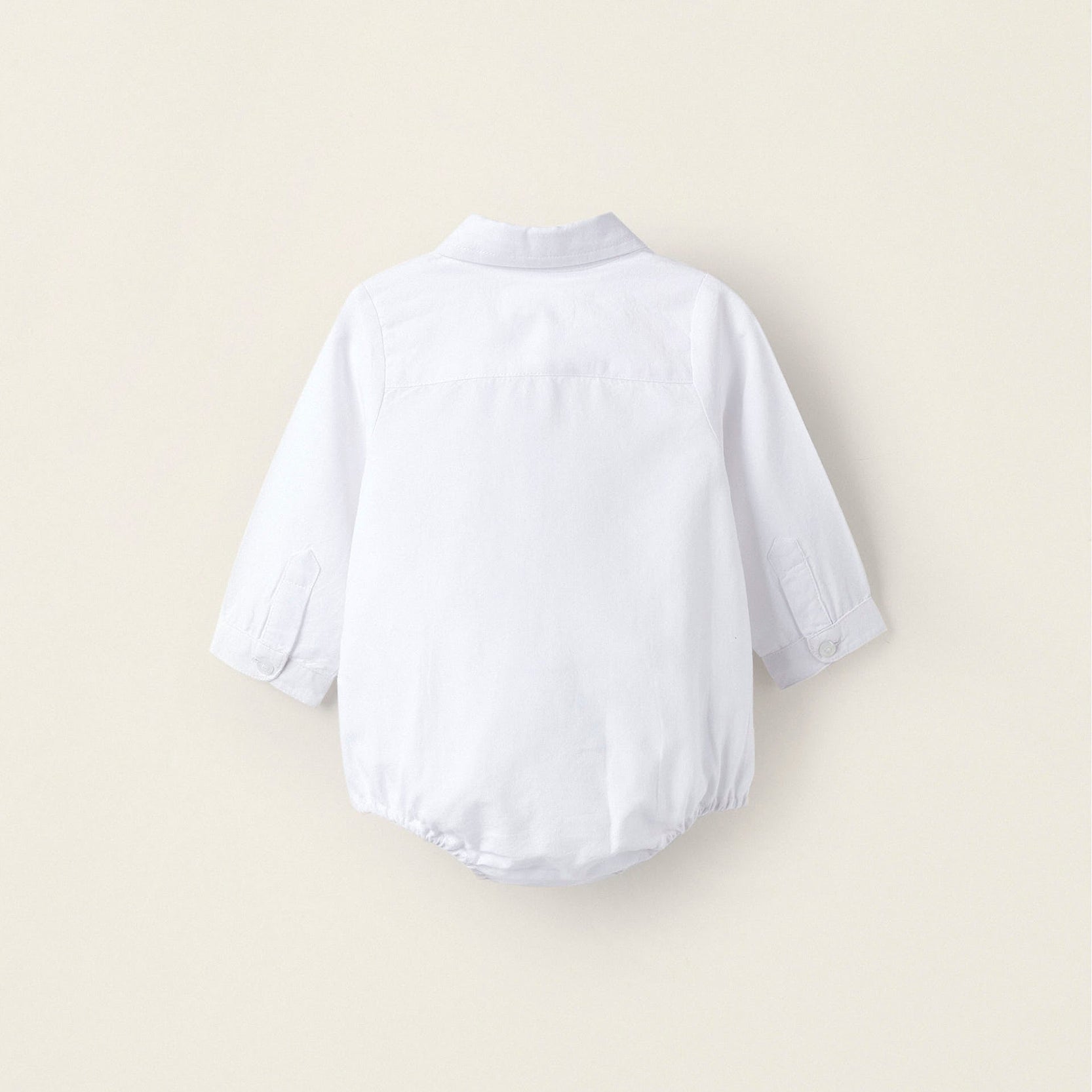 Oxford Cotton Body for Newborn Boys, White