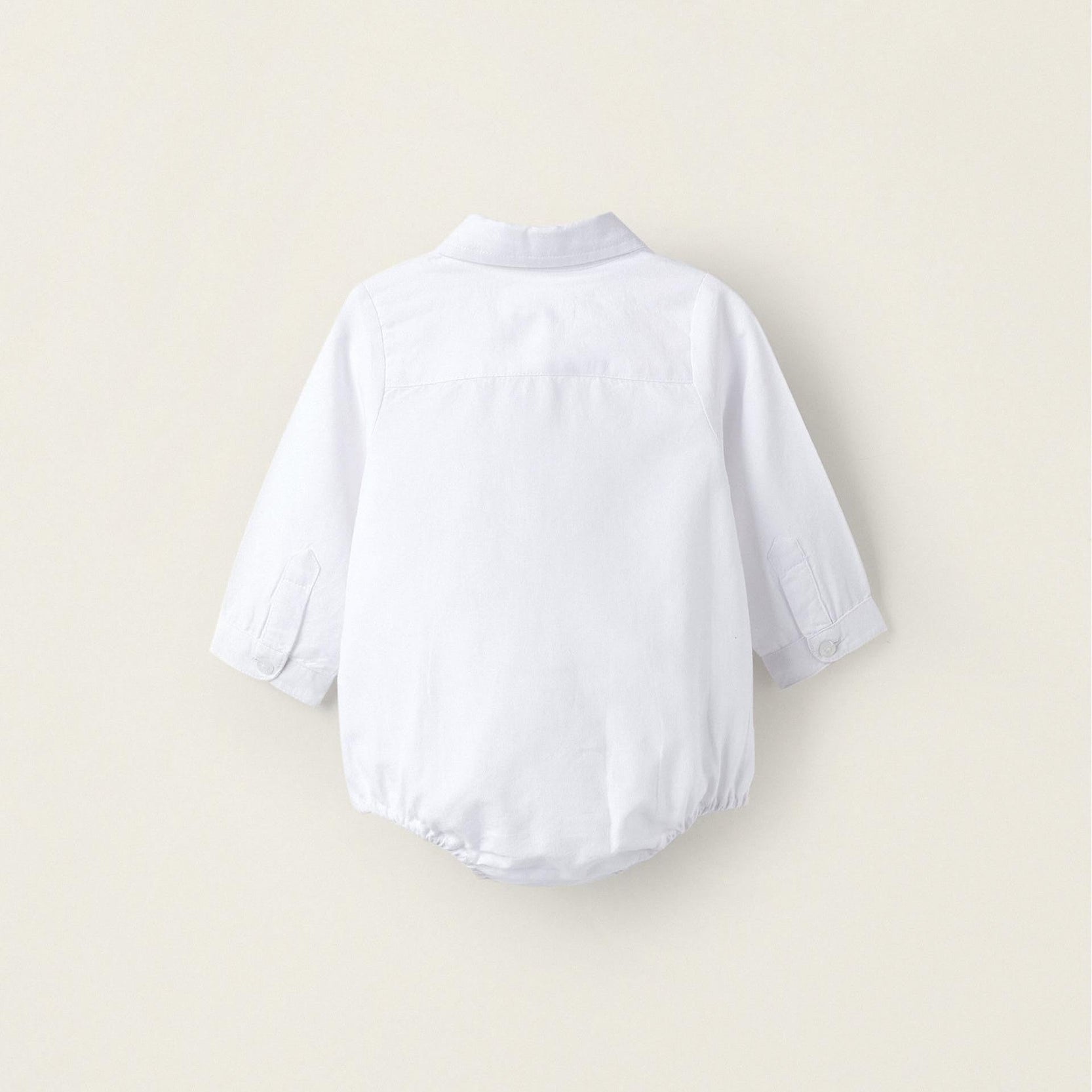 Oxford Cotton Body for Newborn Boys, White