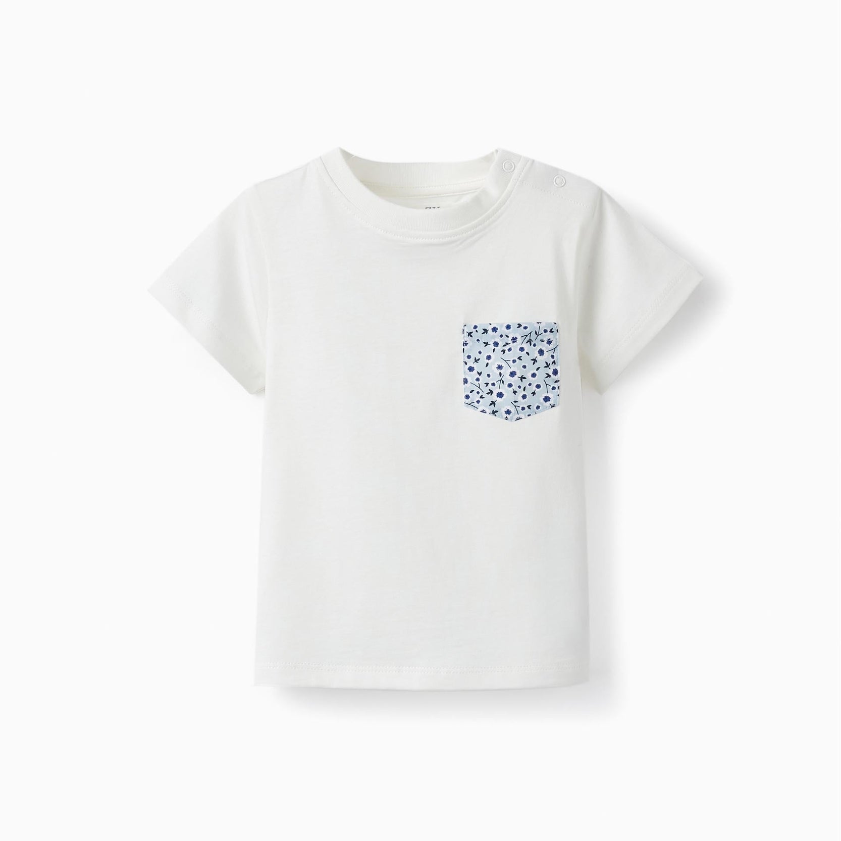 Cotton T-Shirt for Baby Boys, White