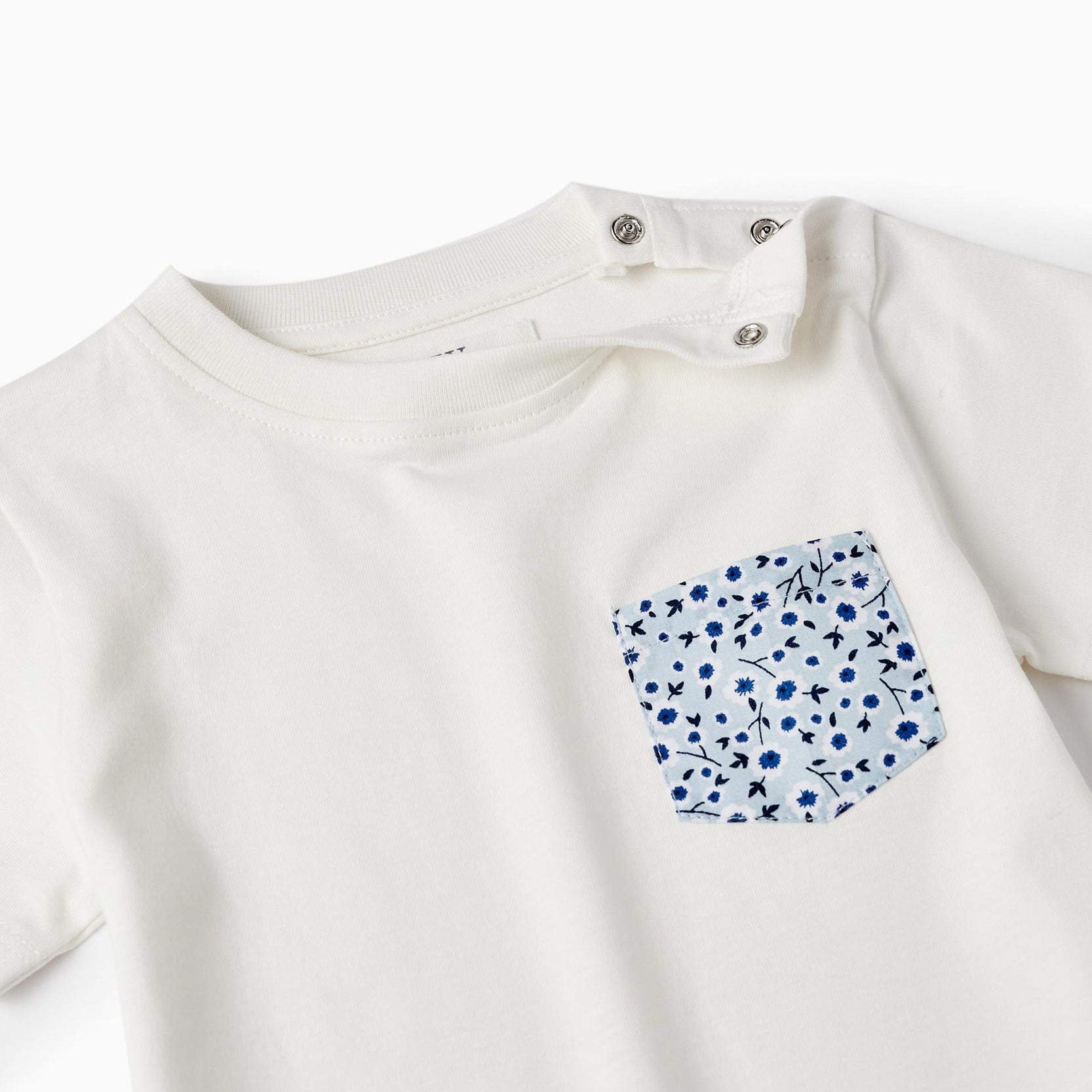 Cotton T-Shirt for Baby Boys, White