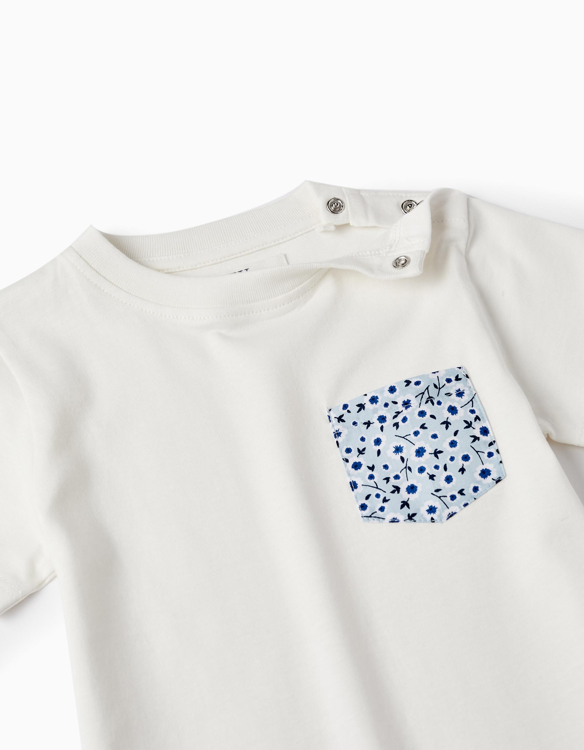 Cotton T-Shirt for Baby Boys, White