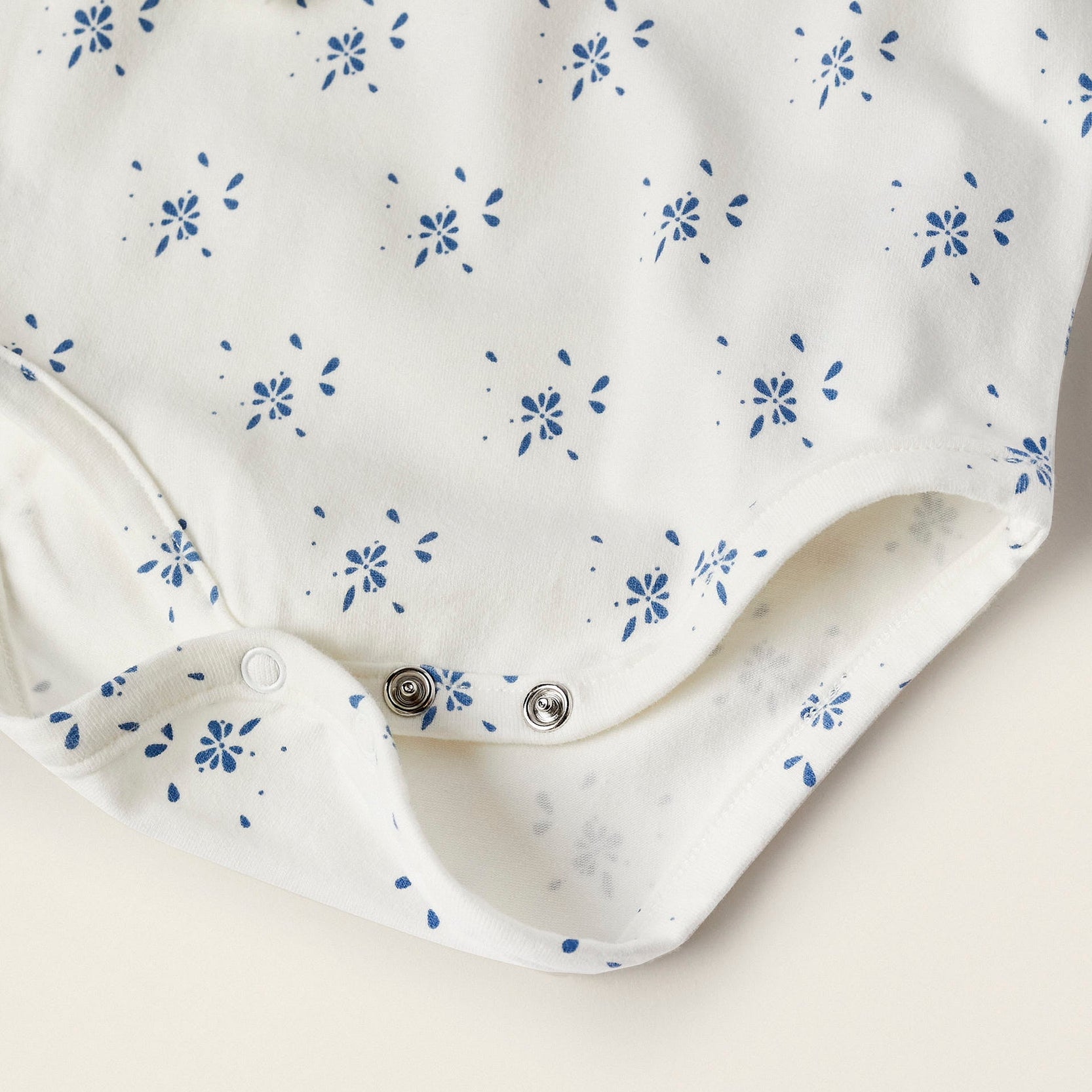 Long Sleeve Cotton Jersey Bodysuit for Newborn Girls, White