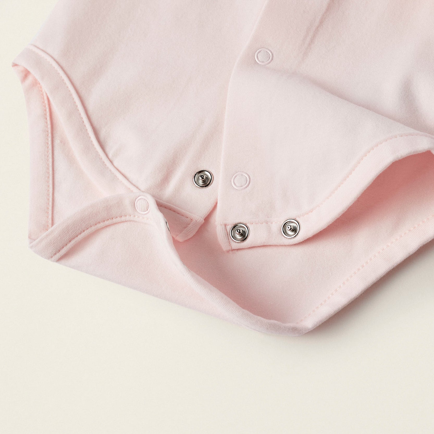 Cotton Bodysuit with English Embroidery for Newborn Girls, Pink