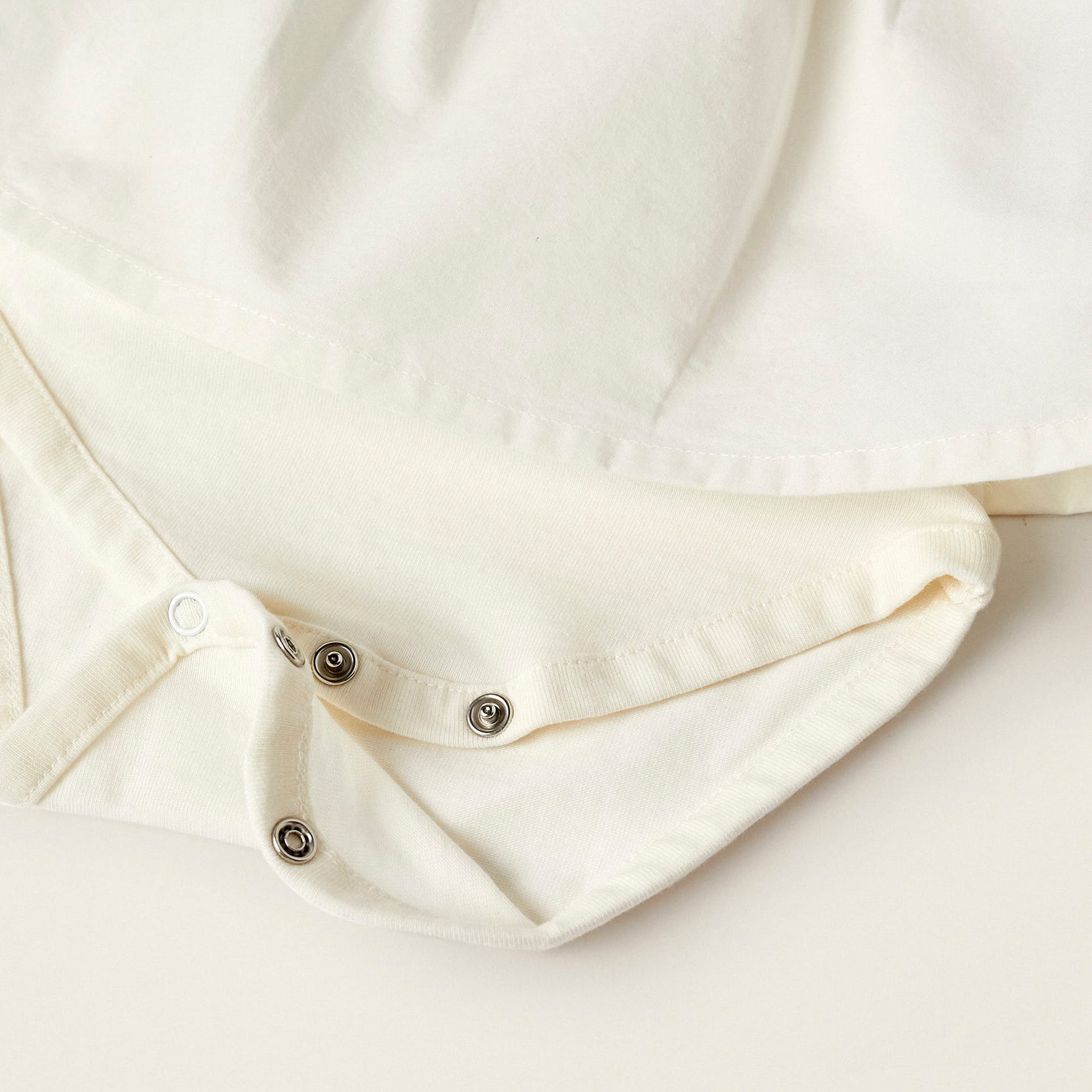 Cotton Bodysuit-Blouse for Newborn Girls 'Flowers', White