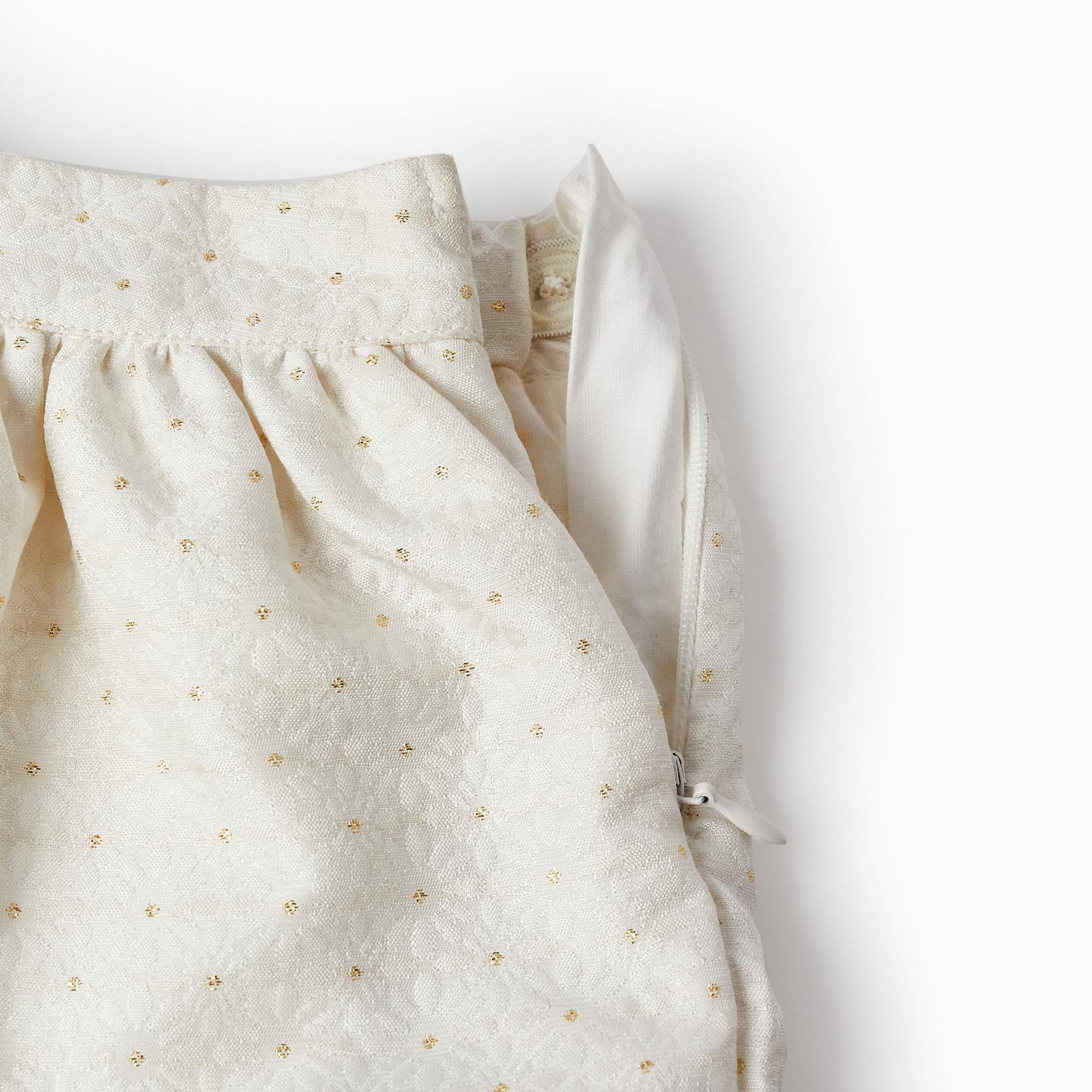 T-Shirt + Skirt for Baby Girls 'Belle et Unique', White/Gold