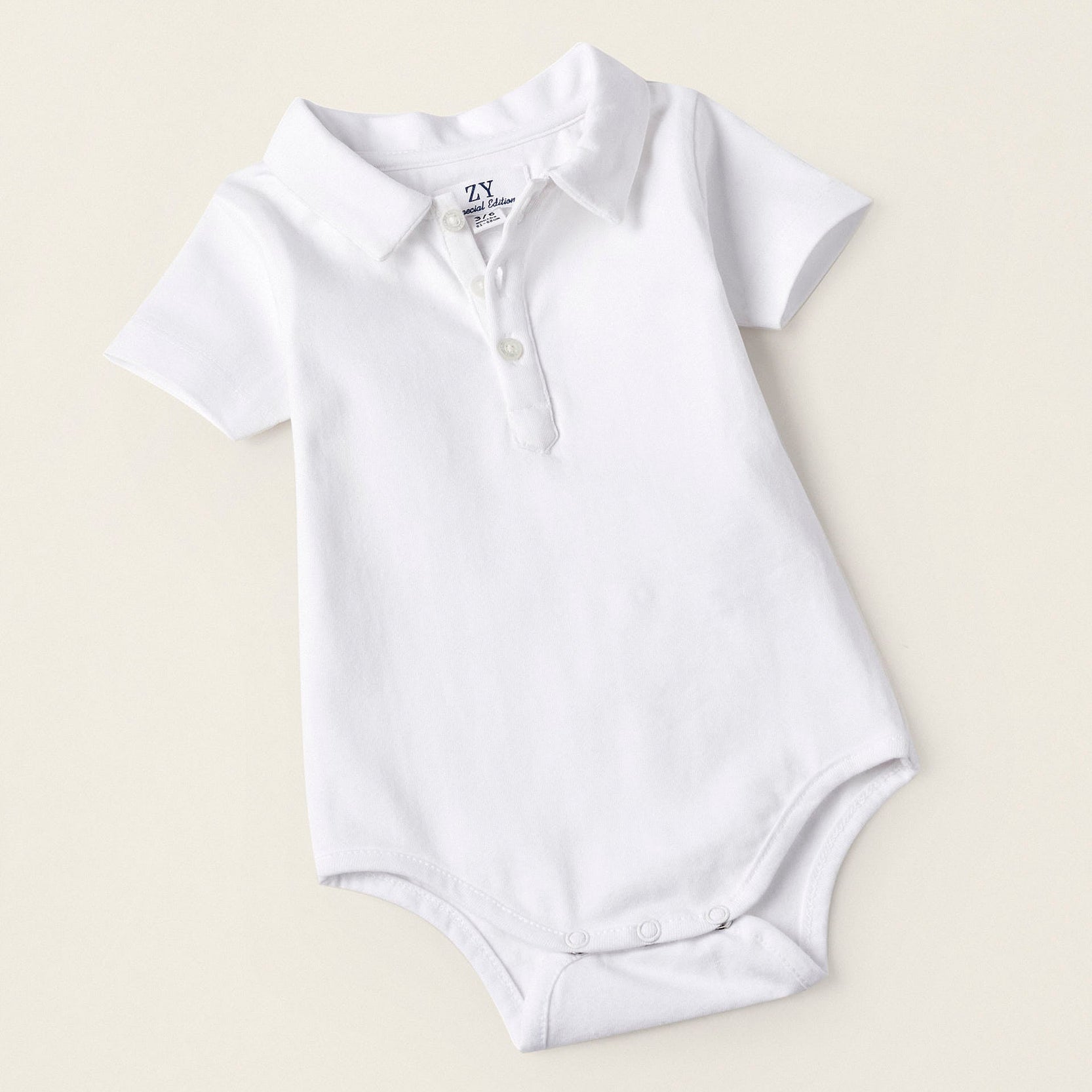 Set of Newborn Wrapover Bodysuit + Bloomers, White/Blue