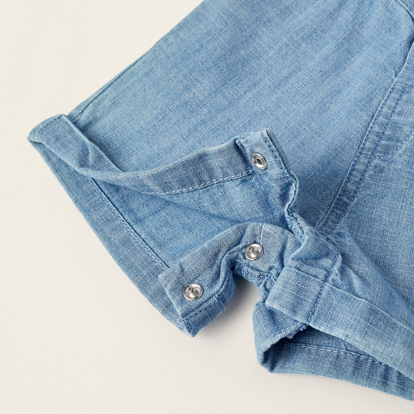 Set of Newborn Wrapover Bodysuit + Bloomers, White/Blue