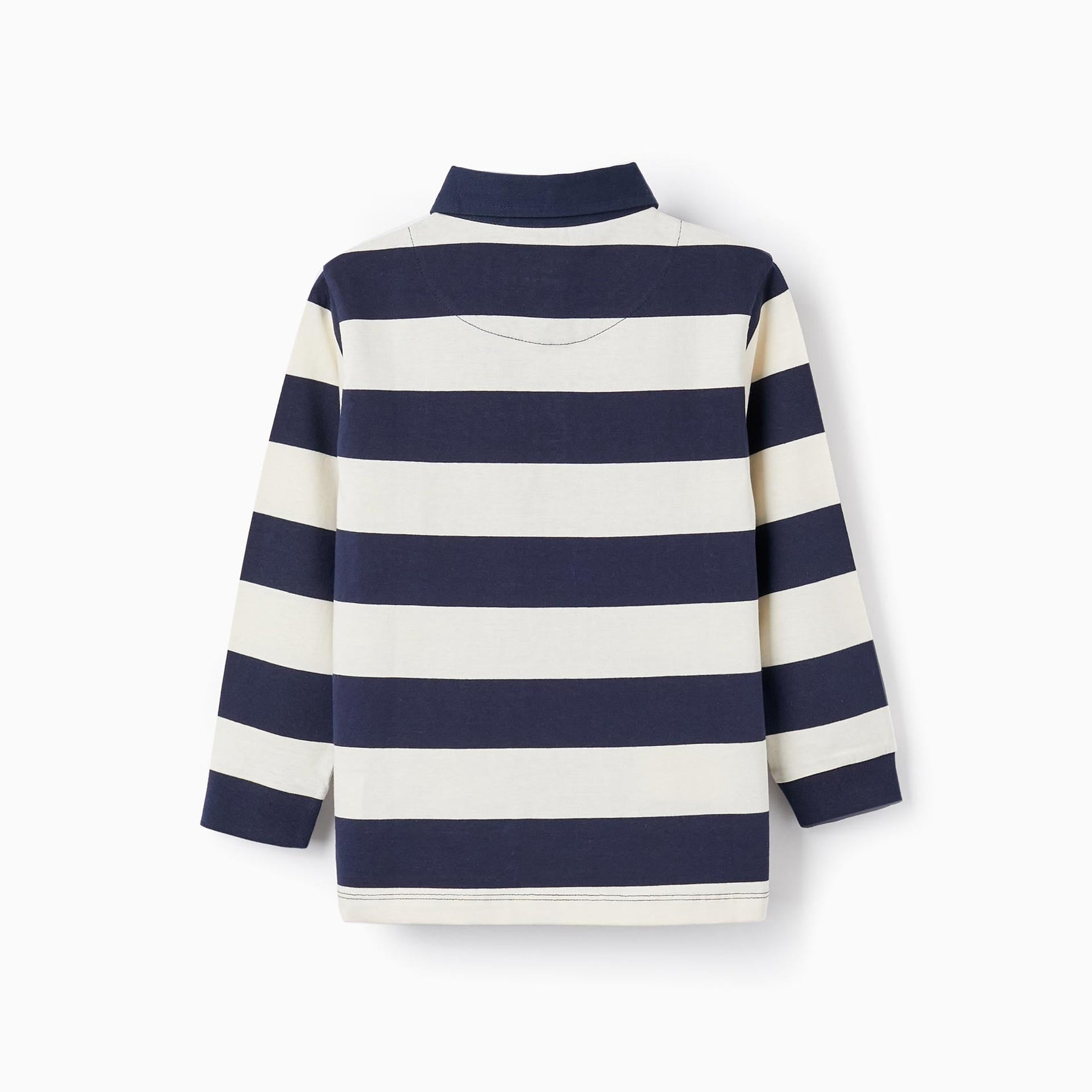 Long Sleeve Striped T-Shirt for Boys, Dark Blue/White