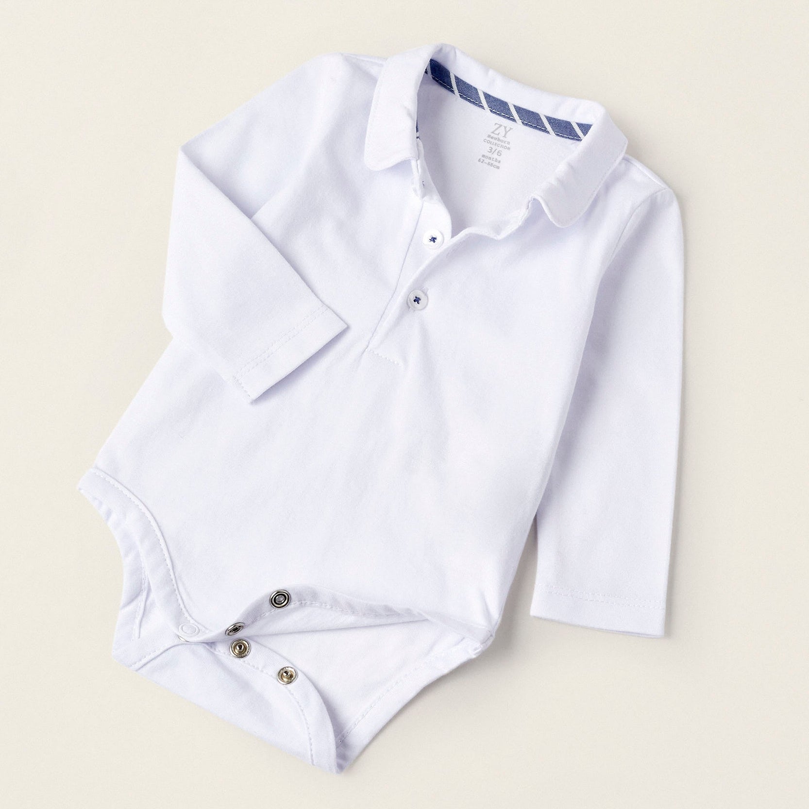 Bodysuit + Trousers with Straps for Newborn Boys, Blue/White