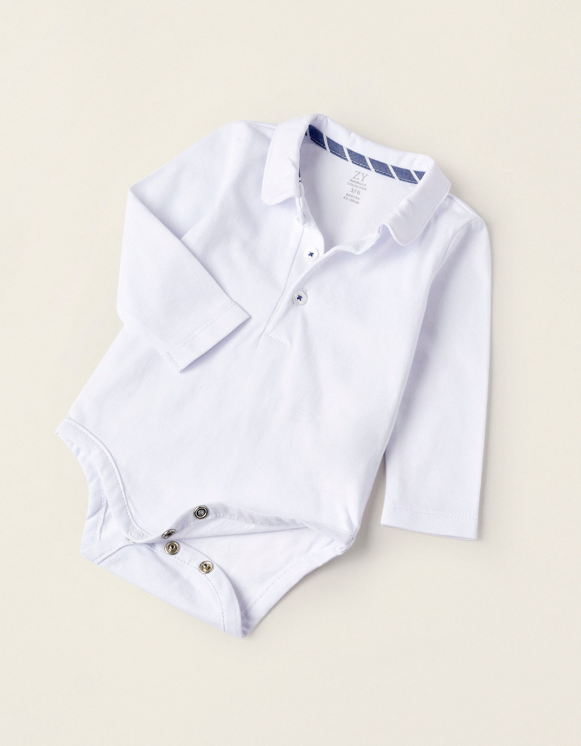 Bodysuit + Trousers with Straps for Newborn Boys, Blue/White