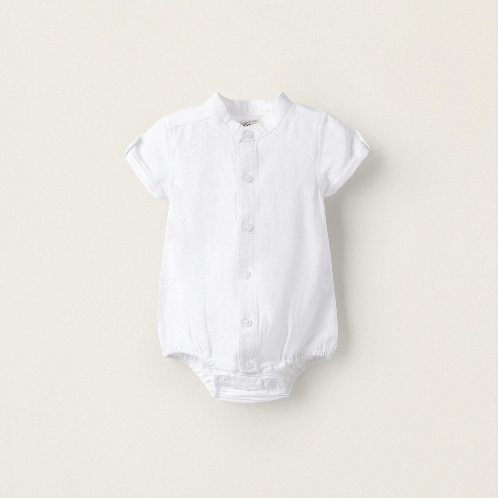 Short Sleeve Bodysuit for Newborns 'B&S', White