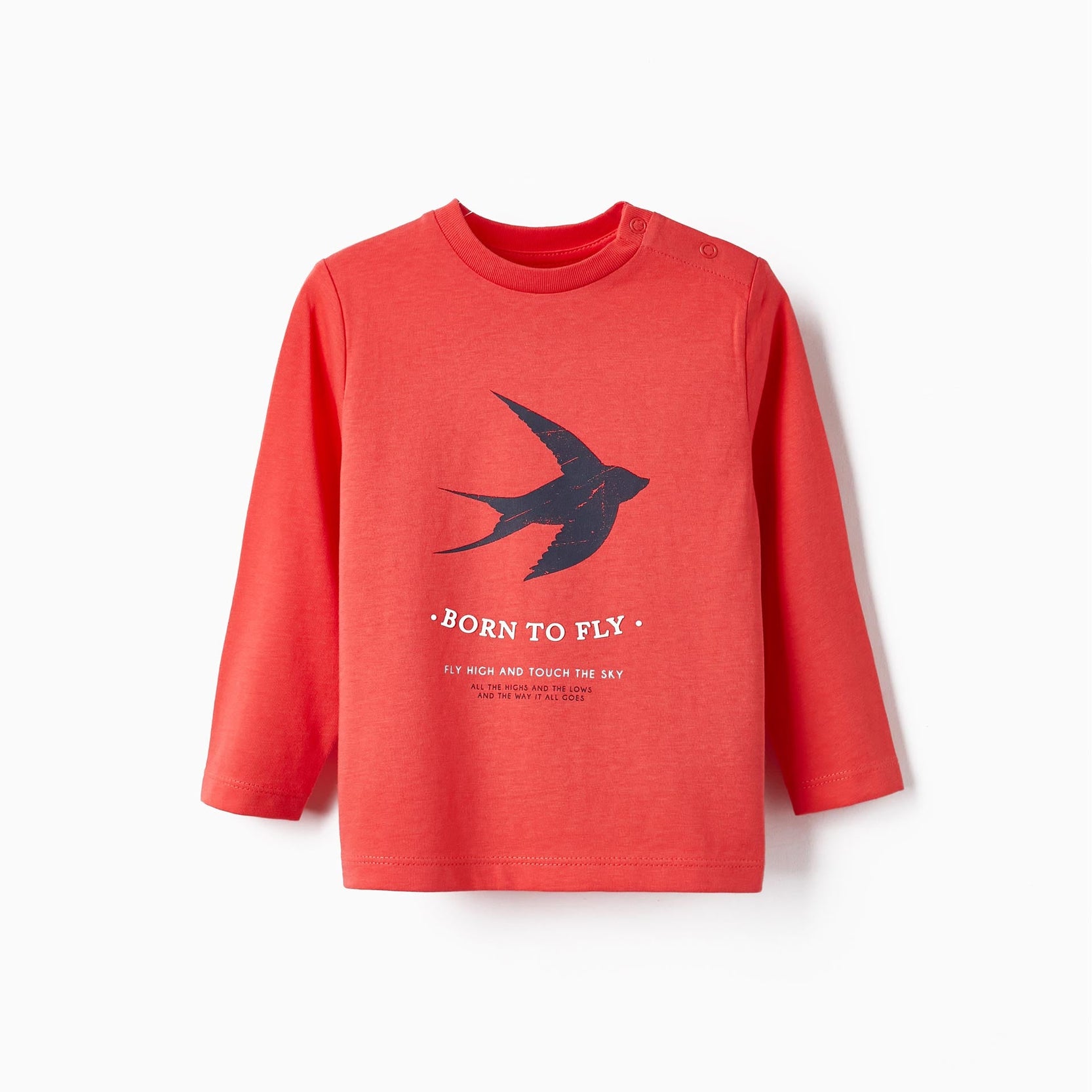 Long Sleeve T-Shirt for Baby Boys 'Born to Fly', Red