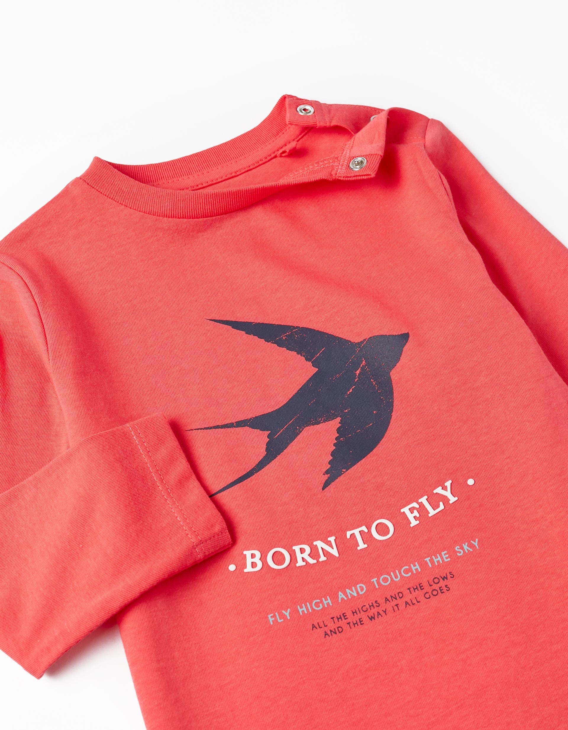 Long Sleeve T-Shirt for Baby Boys 'Born to Fly', Red
