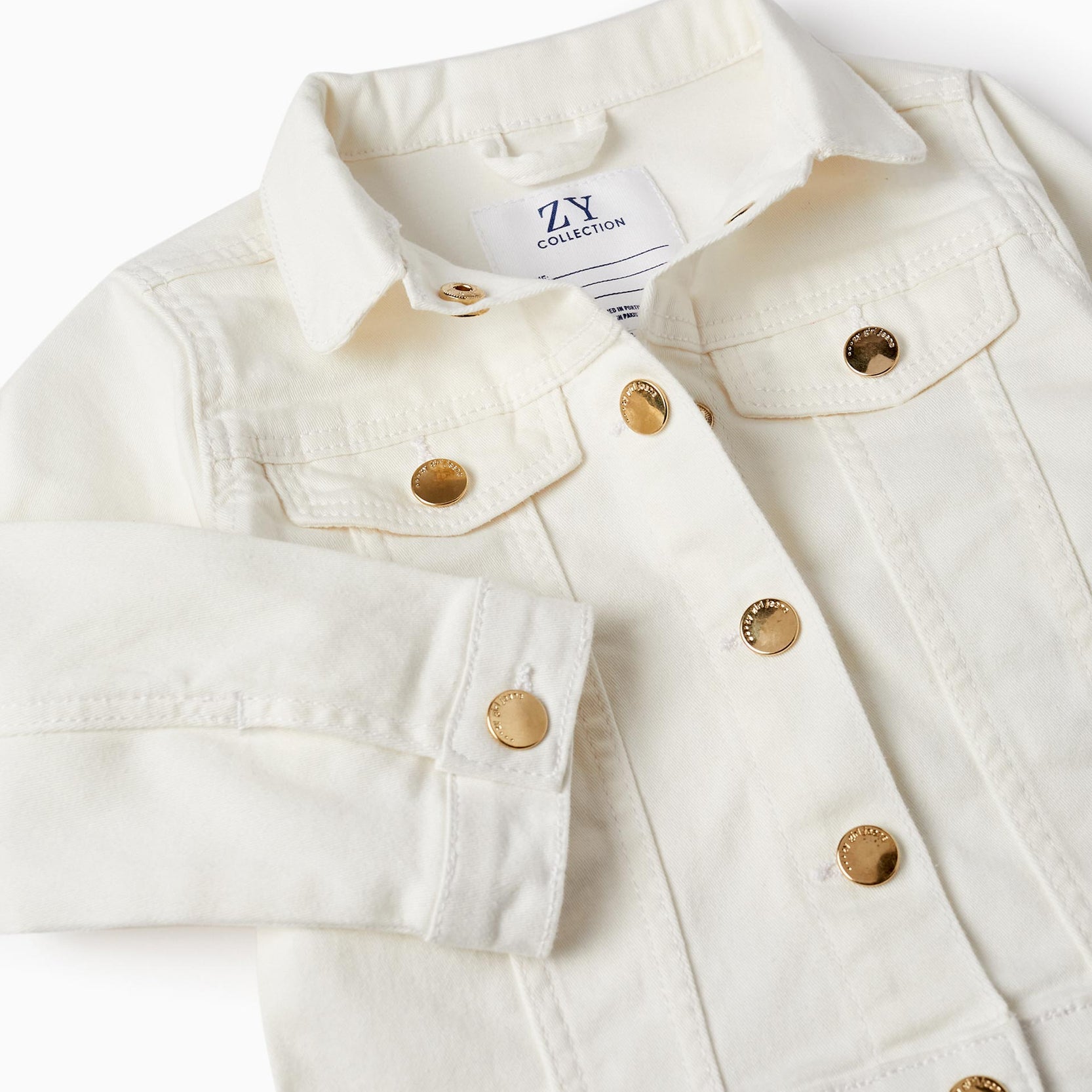 Denim Jacket for Baby Girls, White