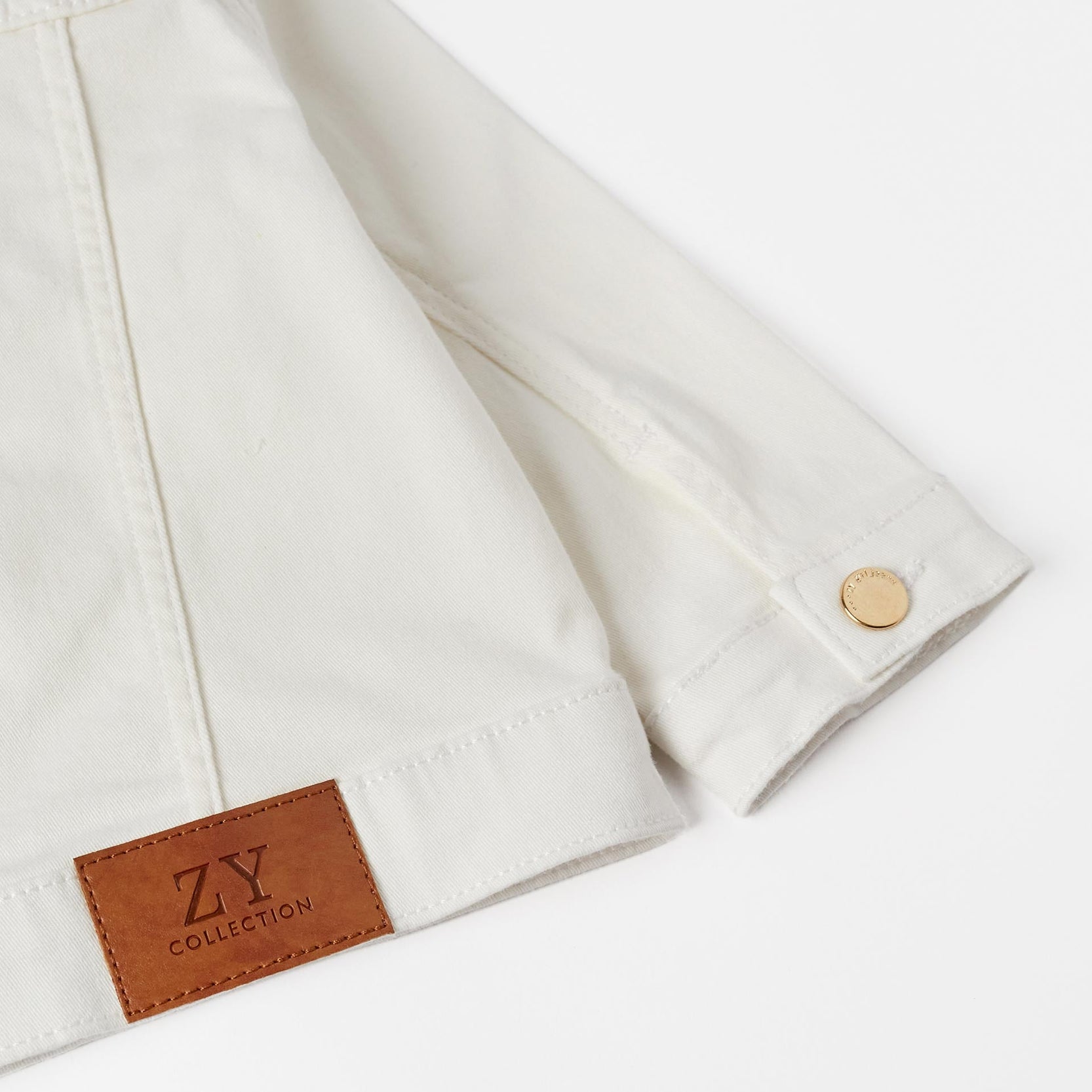 Denim Jacket for Baby Girls, White