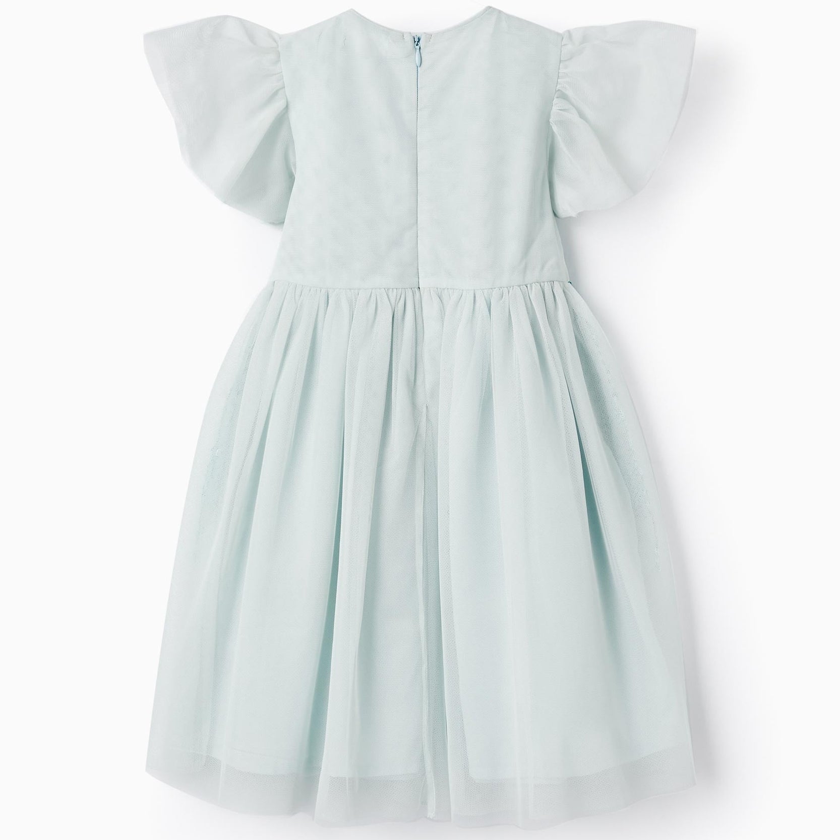 Dress with Tulle and Sequins for Girls, Turquoise/Light Blue