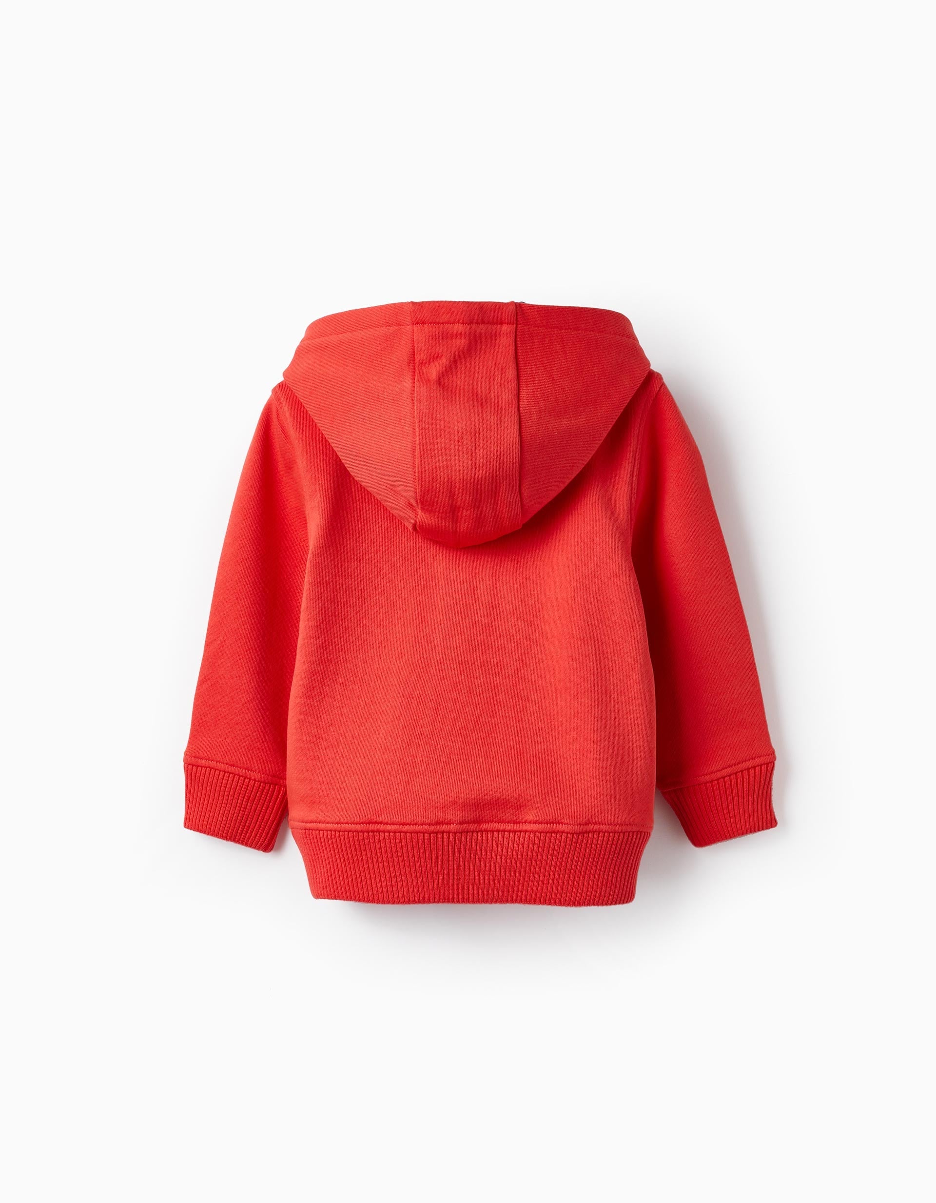 Cotton Hooded Sweatshirt for Baby Boy, Light Red