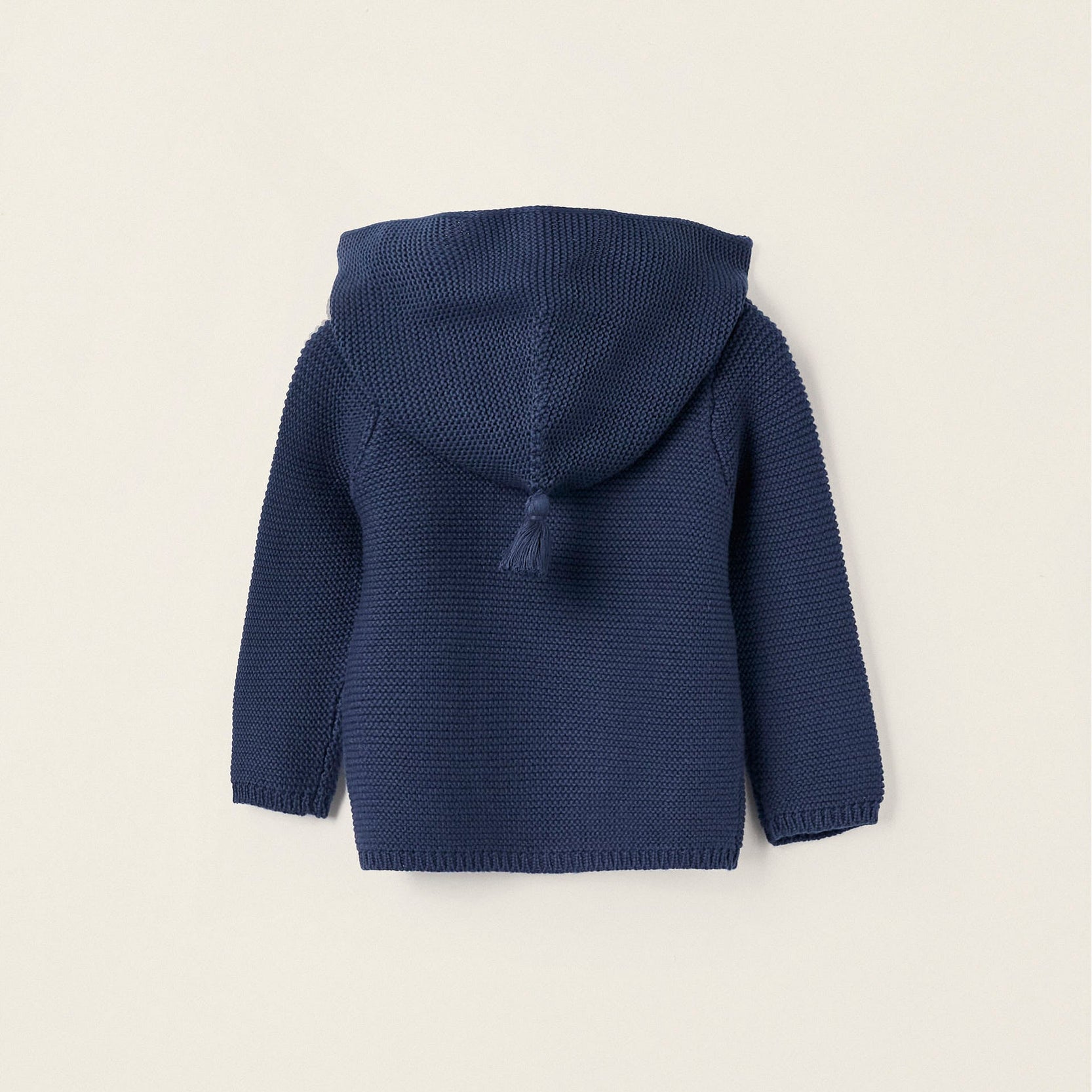 Hooded Cardigan for Newborn Boys, Dark Blue