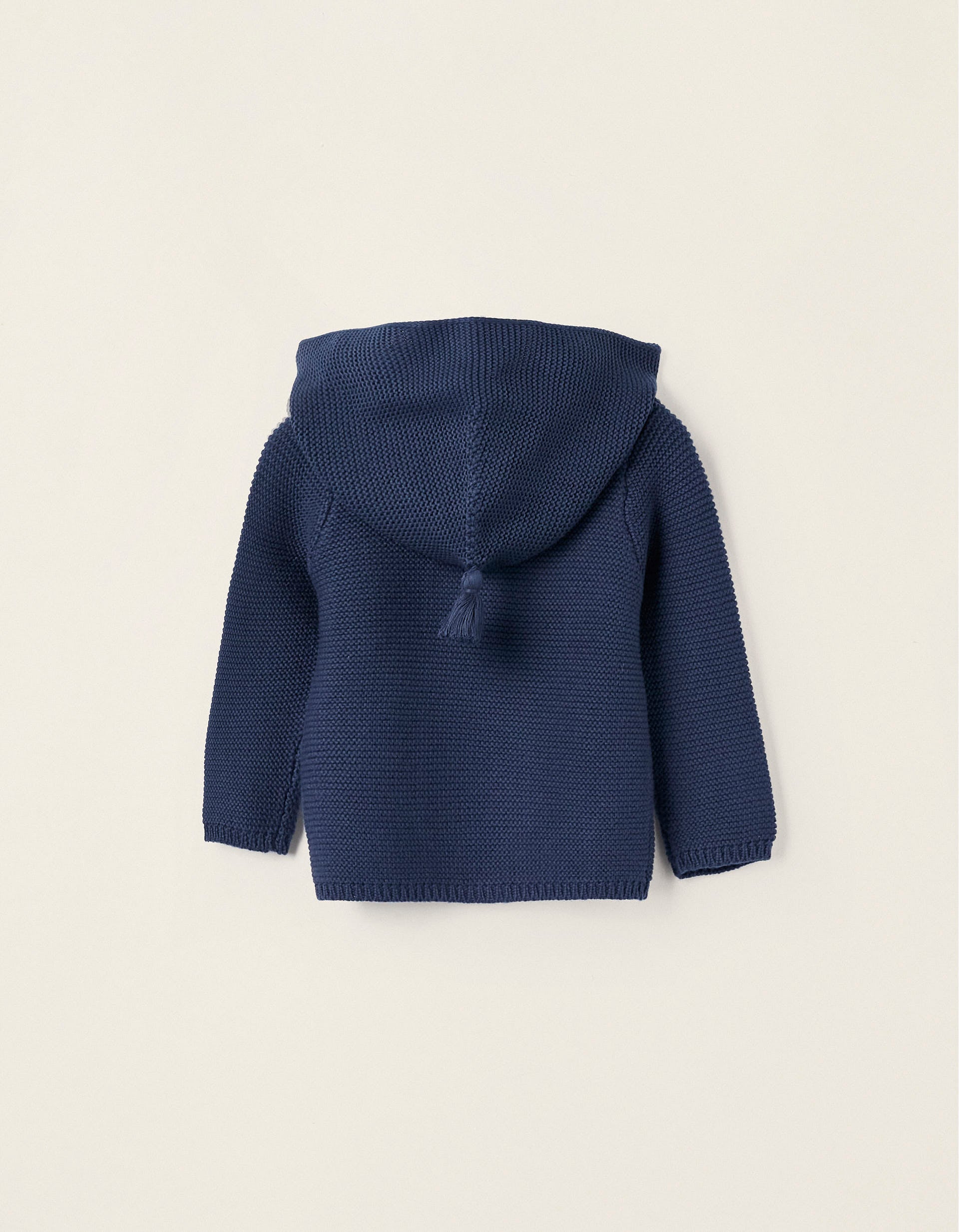 Hooded Cardigan for Newborn Boys, Dark Blue