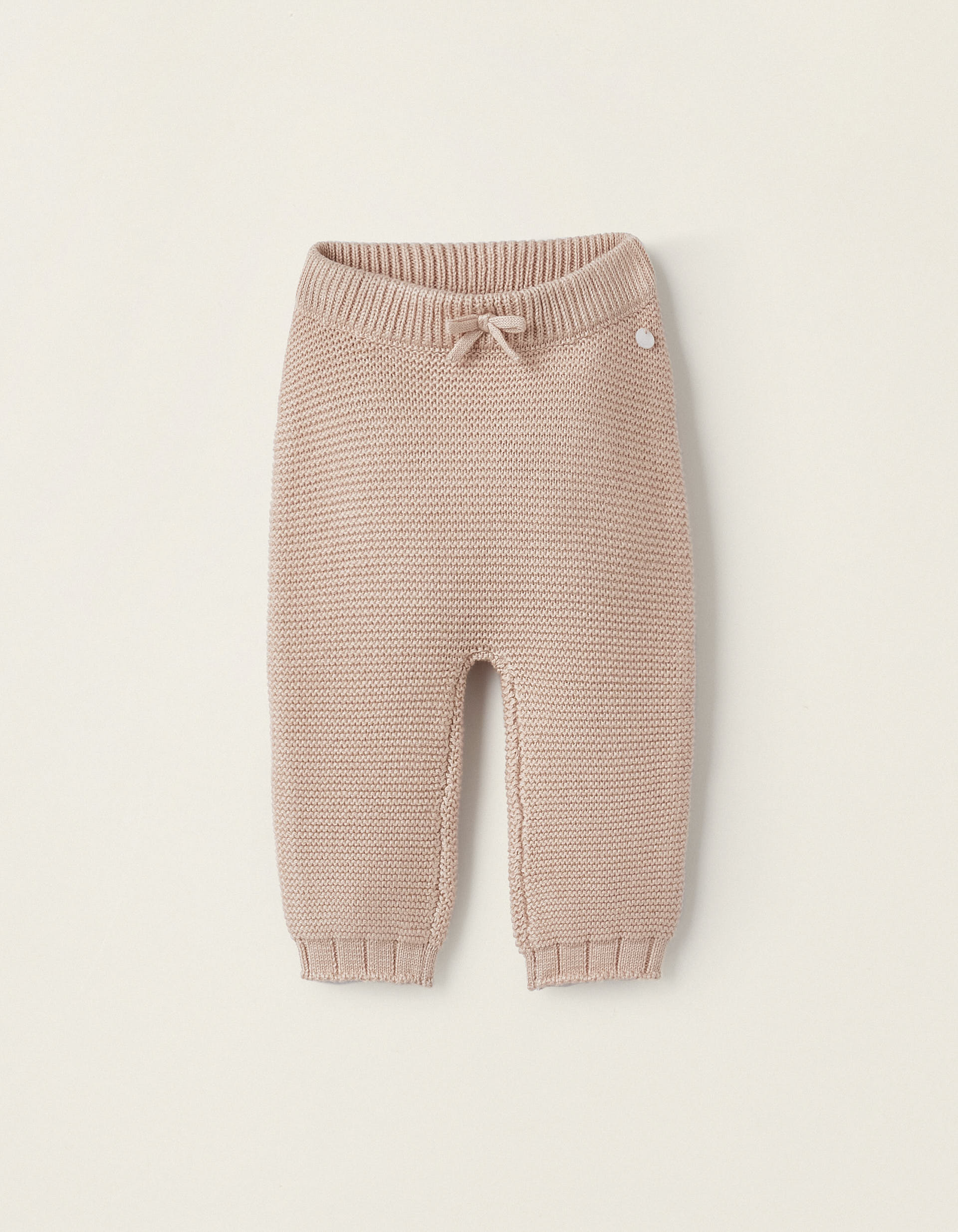 Knit Trousers for Newborn Girls, Light Pink