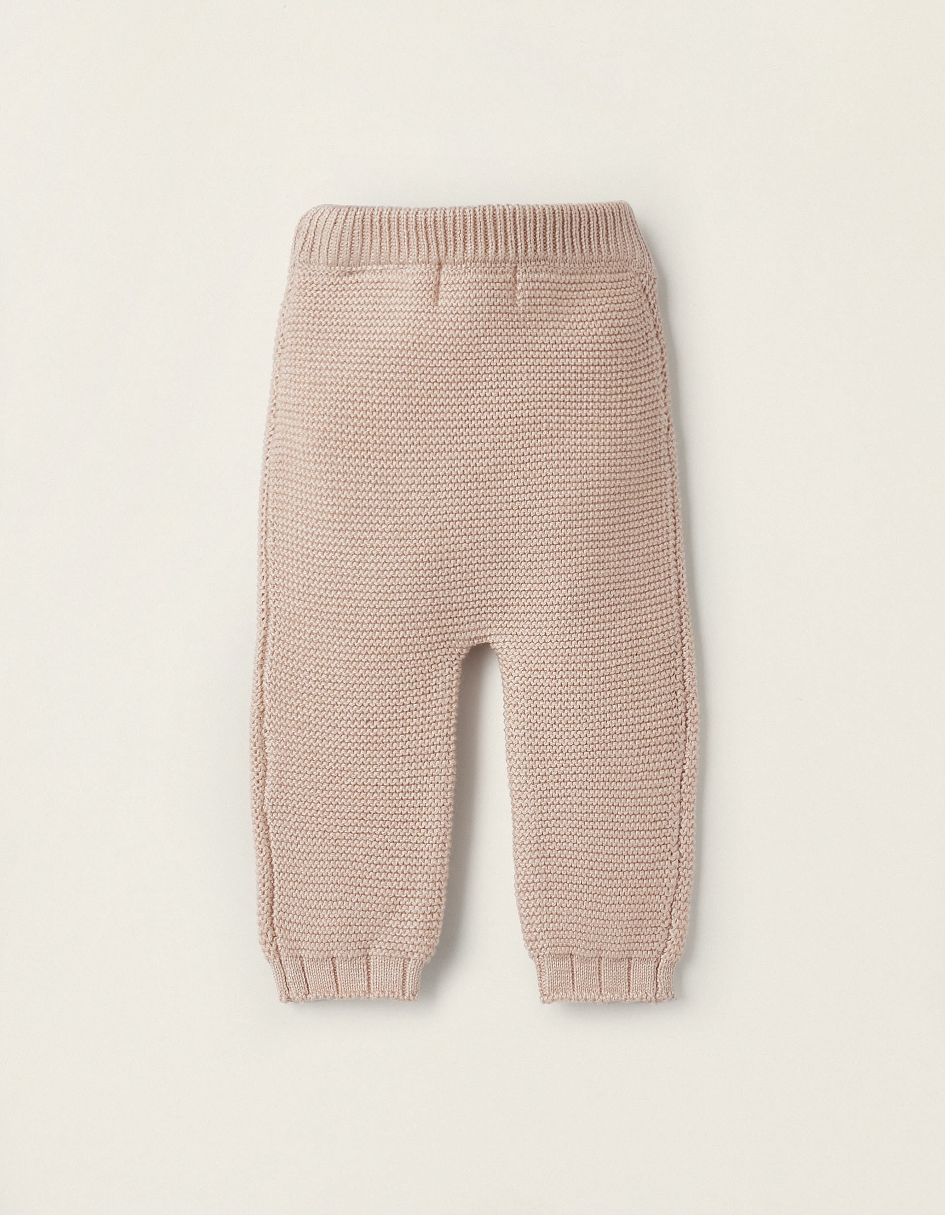 Knit Trousers for Newborn Girls, Light Pink