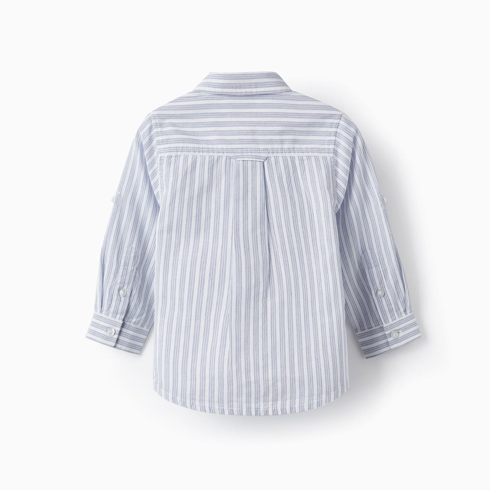 Striped Shirt in Cotton for Baby Boys, White/Blue