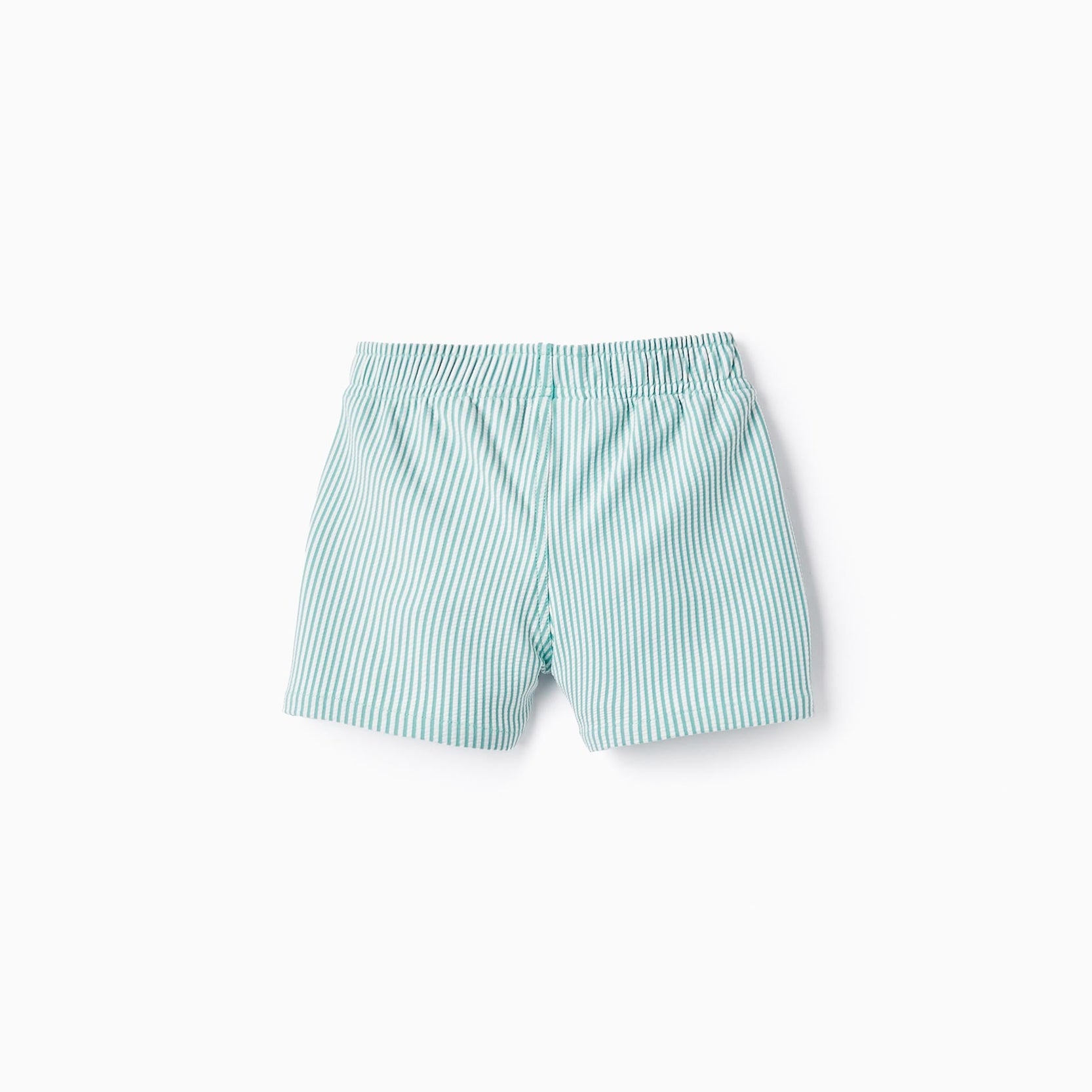 Striped Swim Shorts for Baby Boys, Green/White
