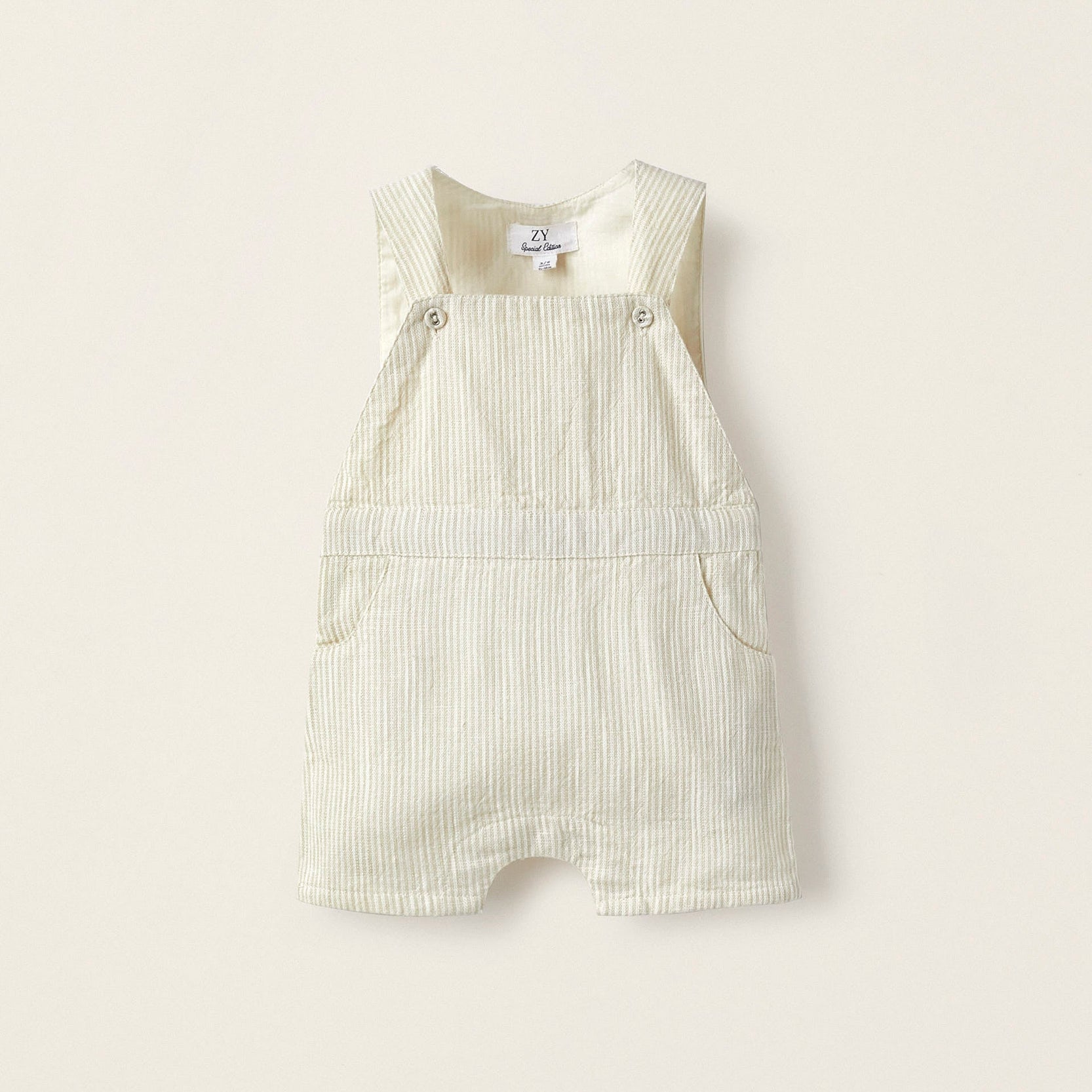 Overall for Newborns 'Special Days', White/Beige