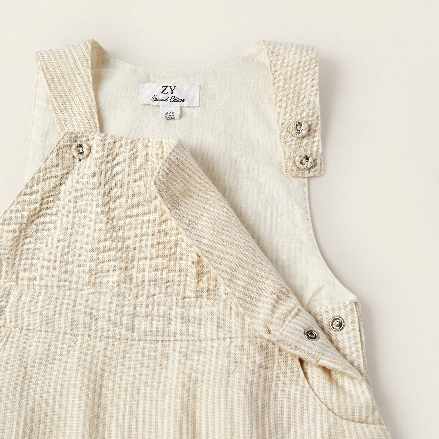 Overall for Newborns 'Special Days', White/Beige