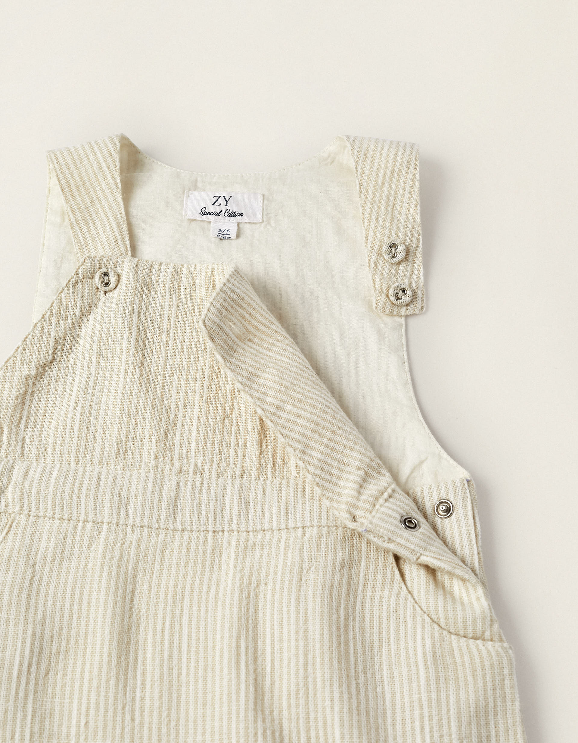 Overall for Newborns 'Special Days', White/Beige