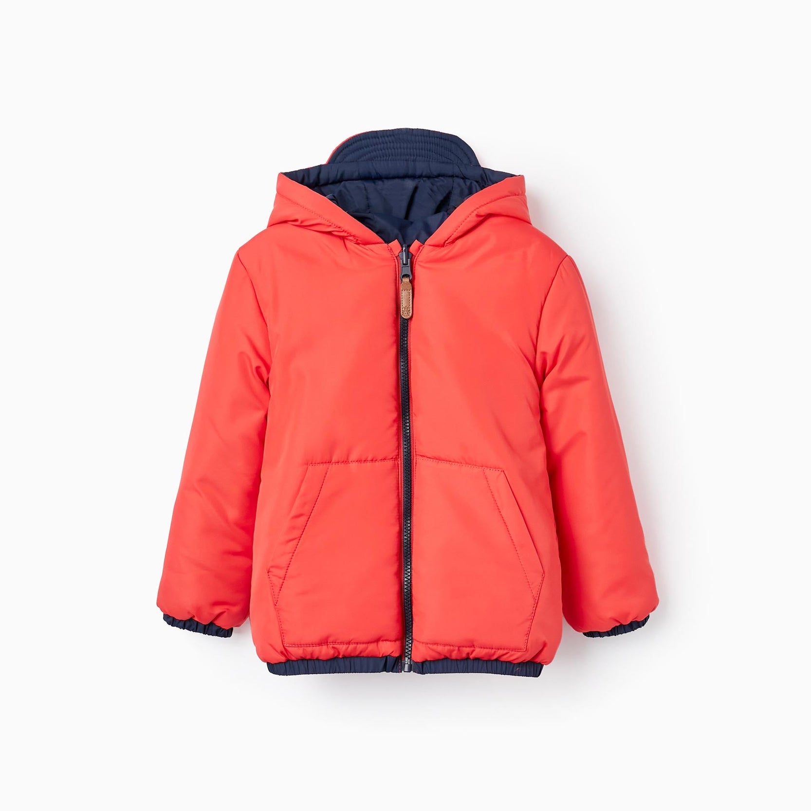 Reversible Padded Jacket for Boys, Red/Dark Blue
